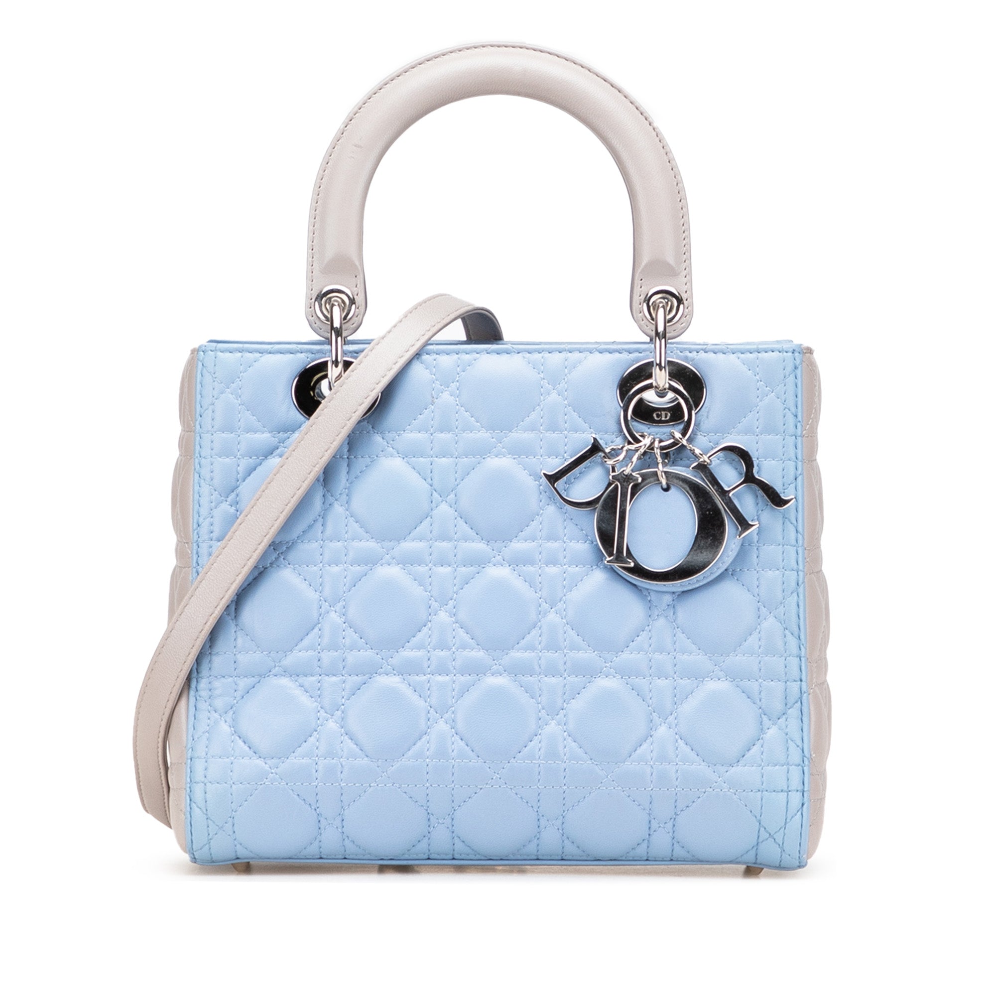 Dior Medium Bicolor Lambskin Cannage Lady Dior - image 1
