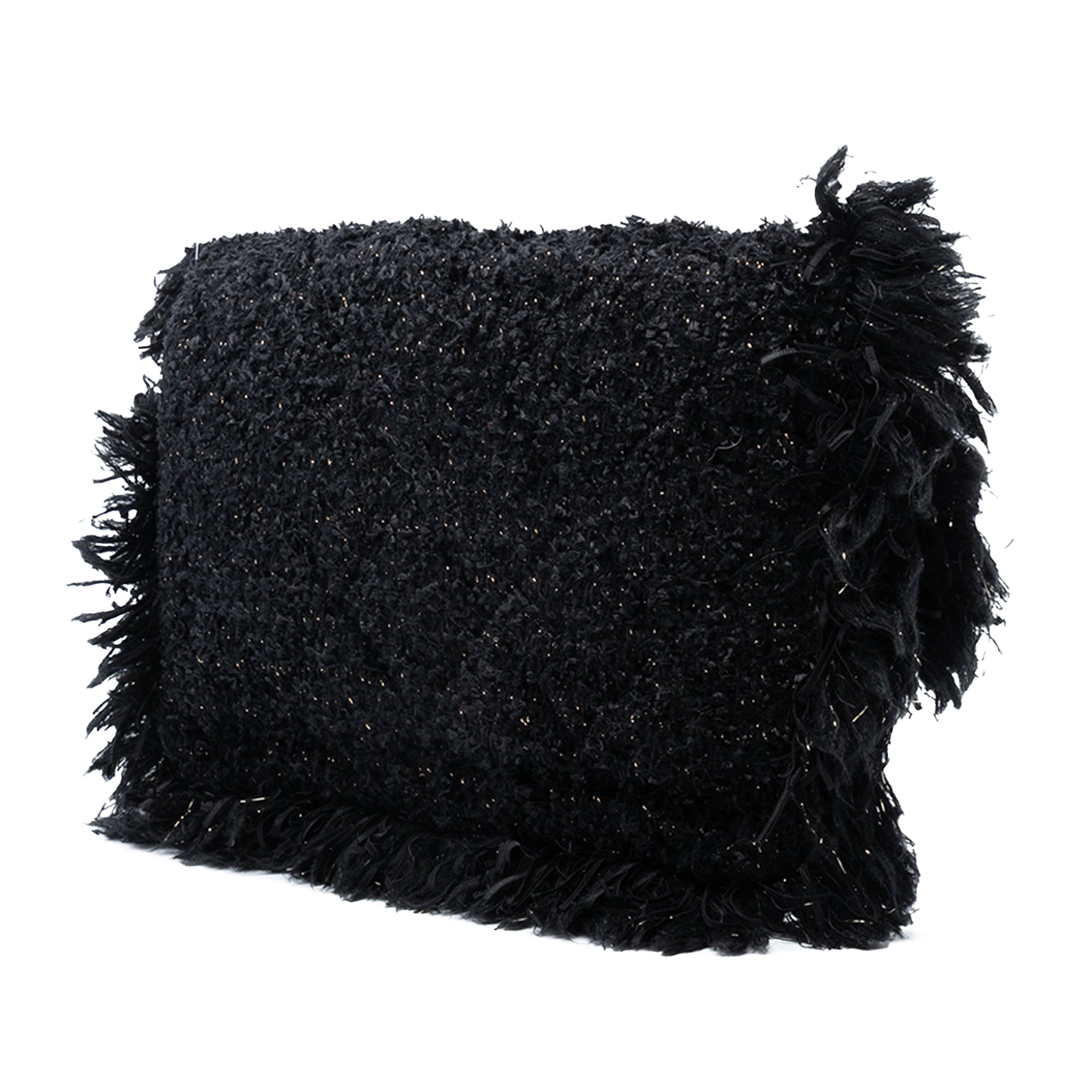 Chanel Paris Cosmopolite Tweed Fringe Clutch - image 2