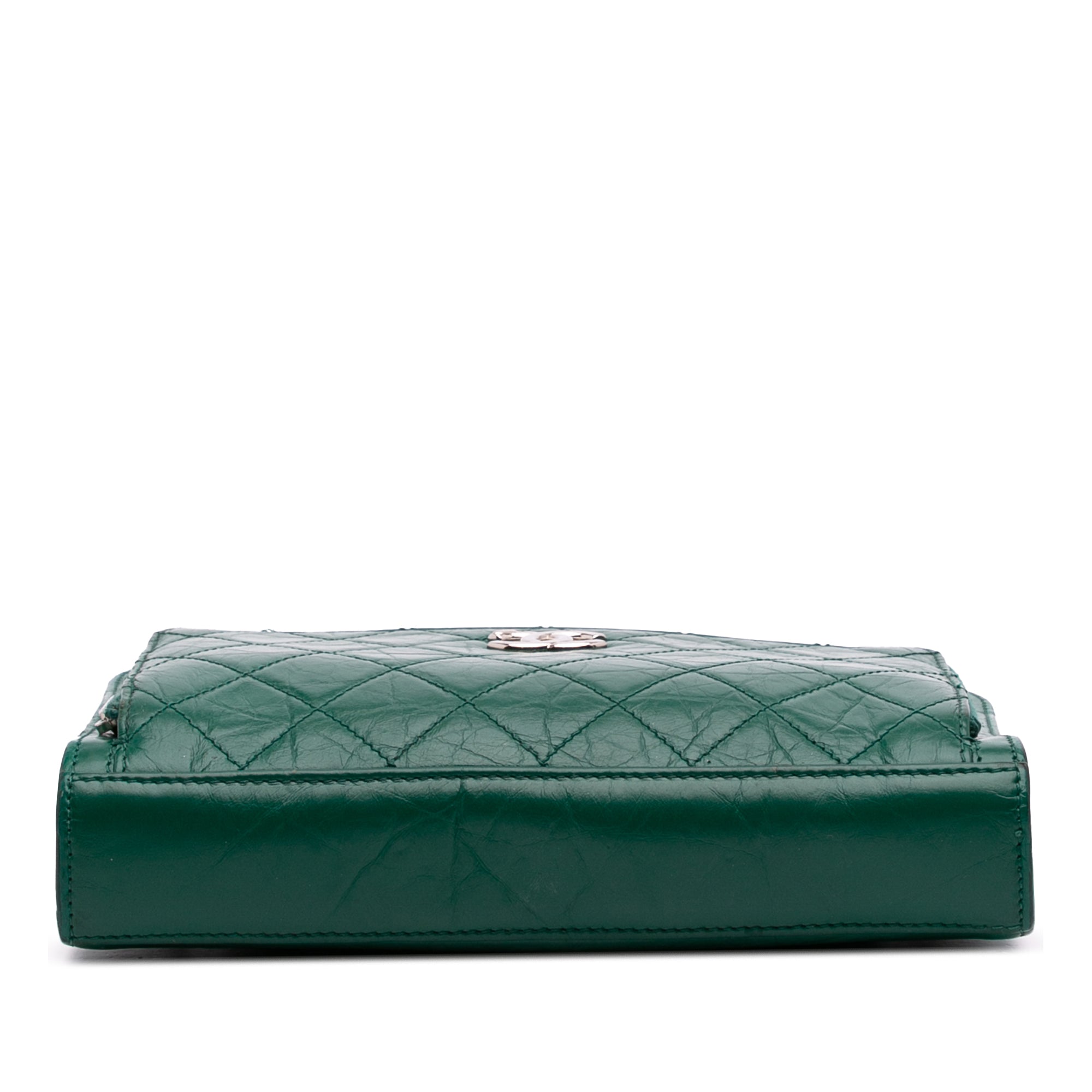 Chanel CC Quilted Crinkled Calfskin Front Pocket Crossbody - image 3
