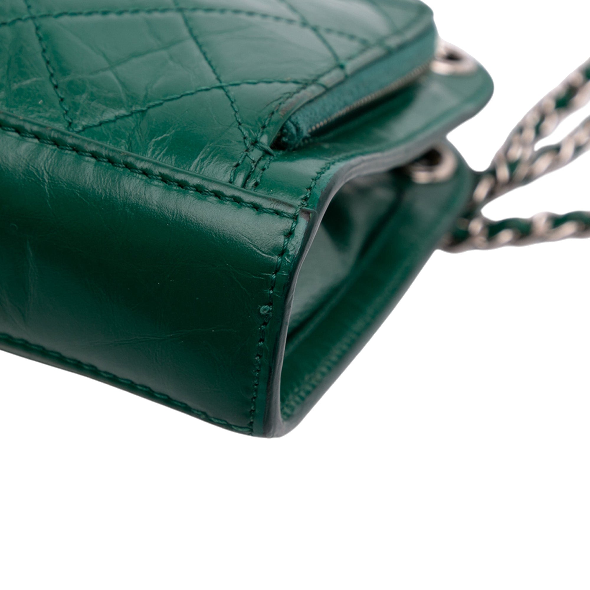 Chanel CC Quilted Crinkled Calfskin Front Pocket Crossbody - image 8