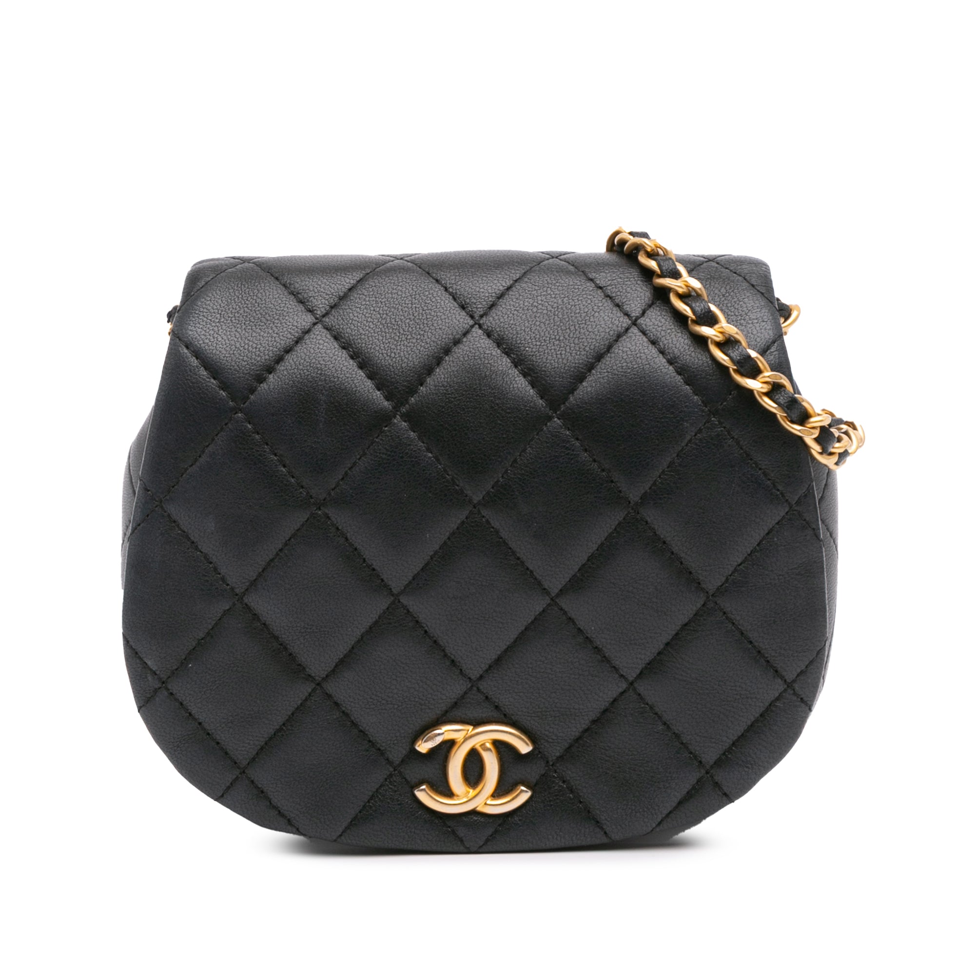 Chanel Mini Quilted Calfskin Coco Mail Clutch with Chain - image 1