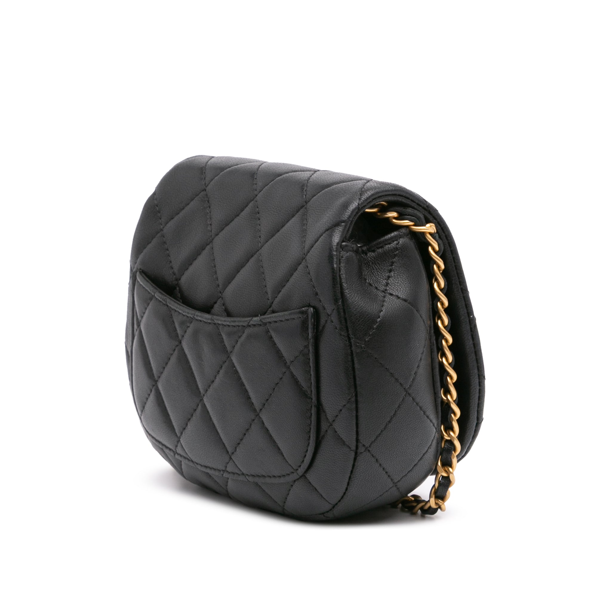 Chanel Mini Quilted Calfskin Coco Mail Clutch with Chain - image 2