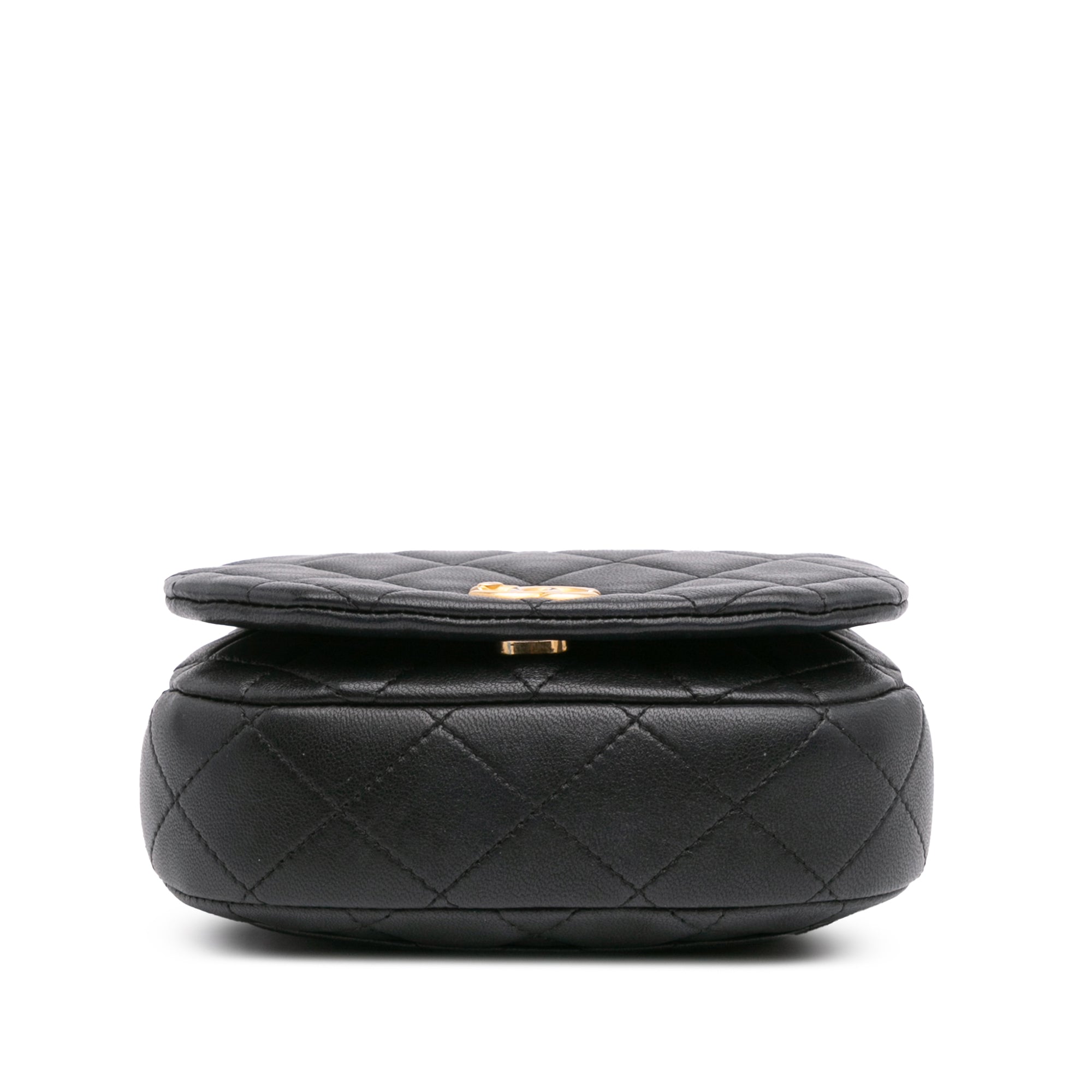 Chanel Mini Quilted Calfskin Coco Mail Clutch with Chain - image 3