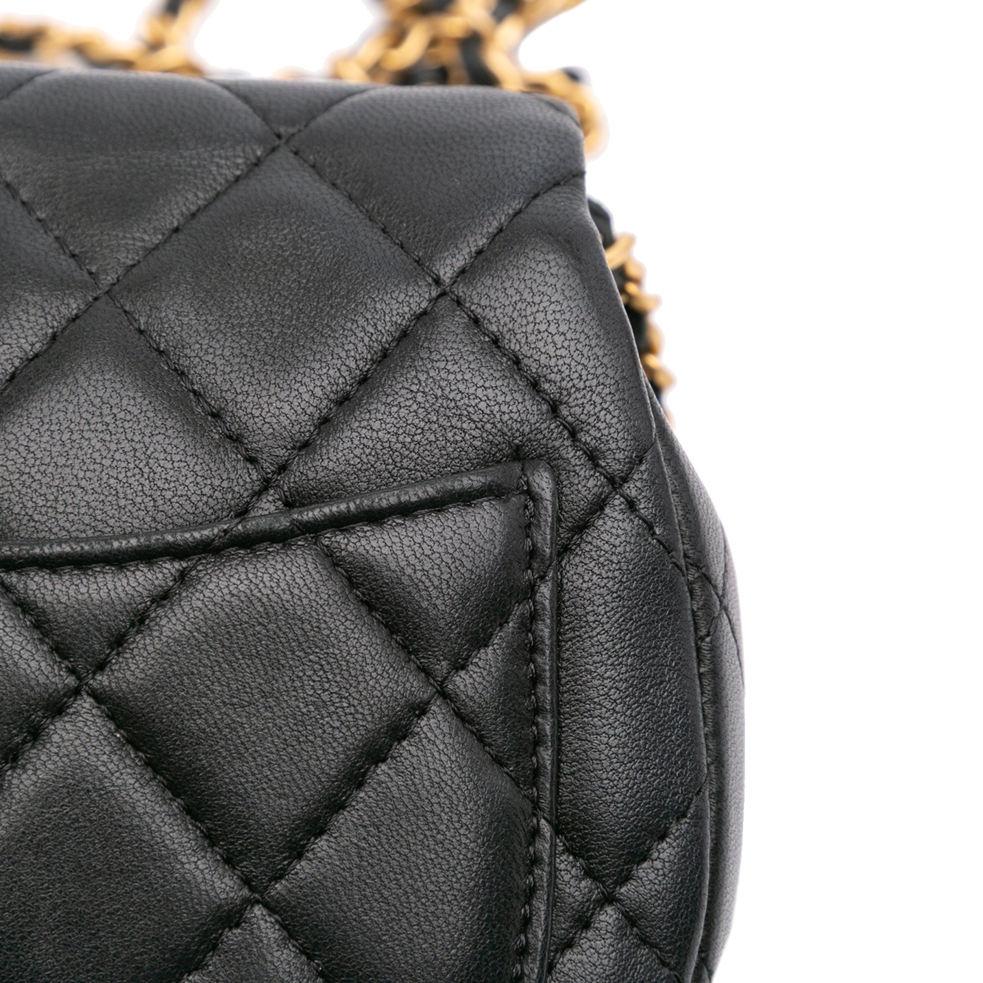 Chanel Mini Quilted Calfskin Coco Mail Clutch with Chain - image 8