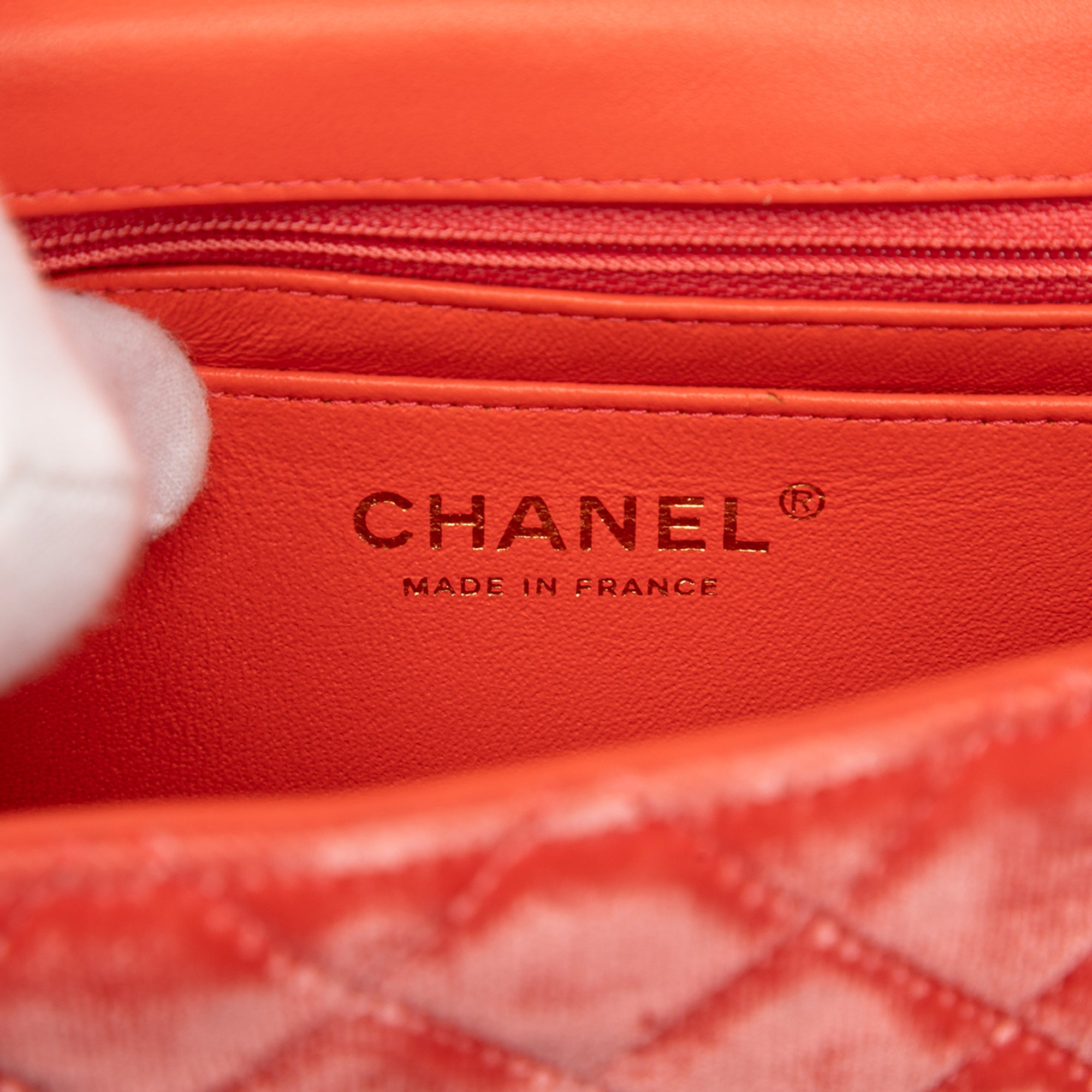 Chanel Mini Square Classic Velvet Single Flap - image 5