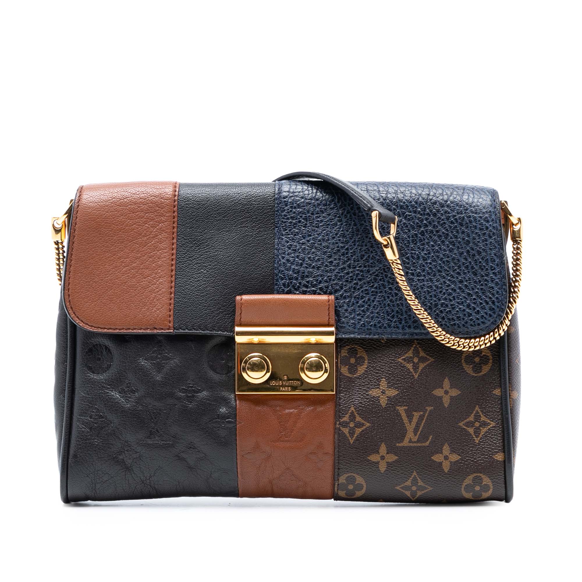 Louis Vuitton Limited Edition Monogram Blocks Pochette Plate Shoulder Bag - image 1
