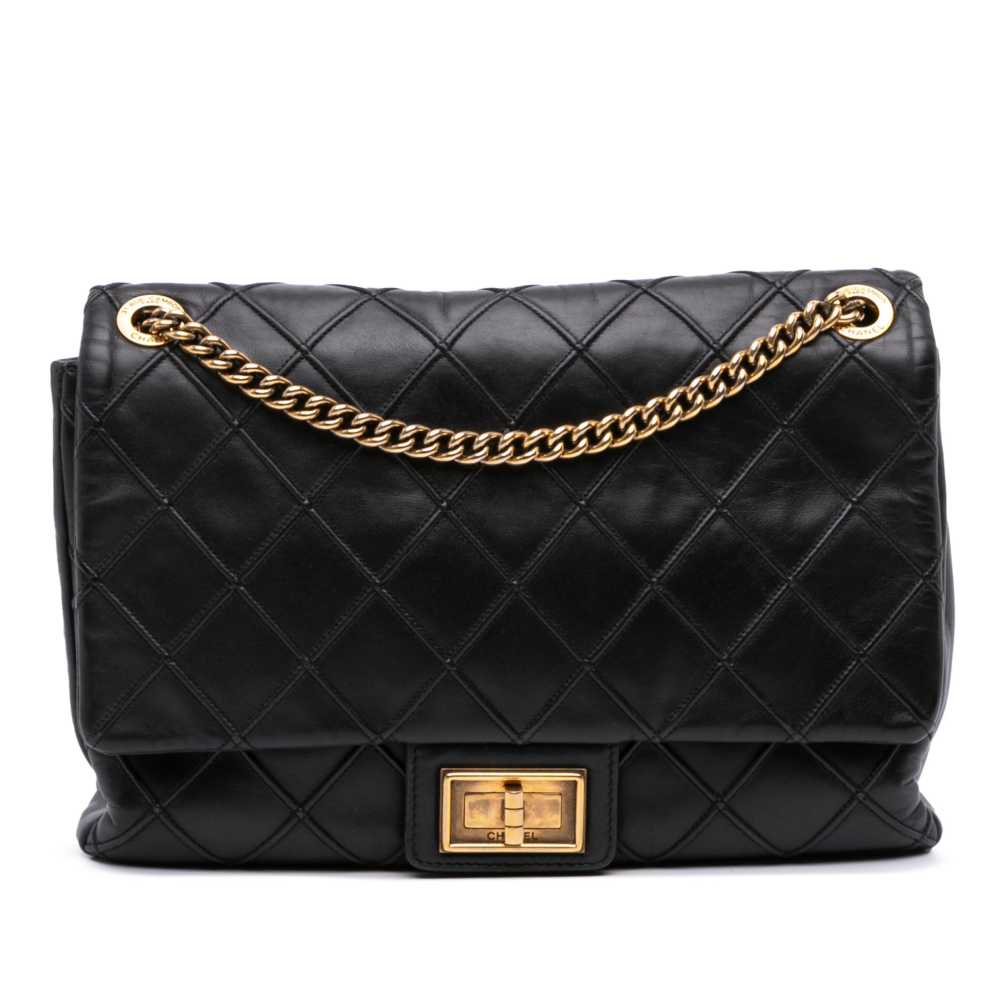 Chanel Large Diamond Debossed Calfskin Reissue 2.55 Cosmos Flap - image 1