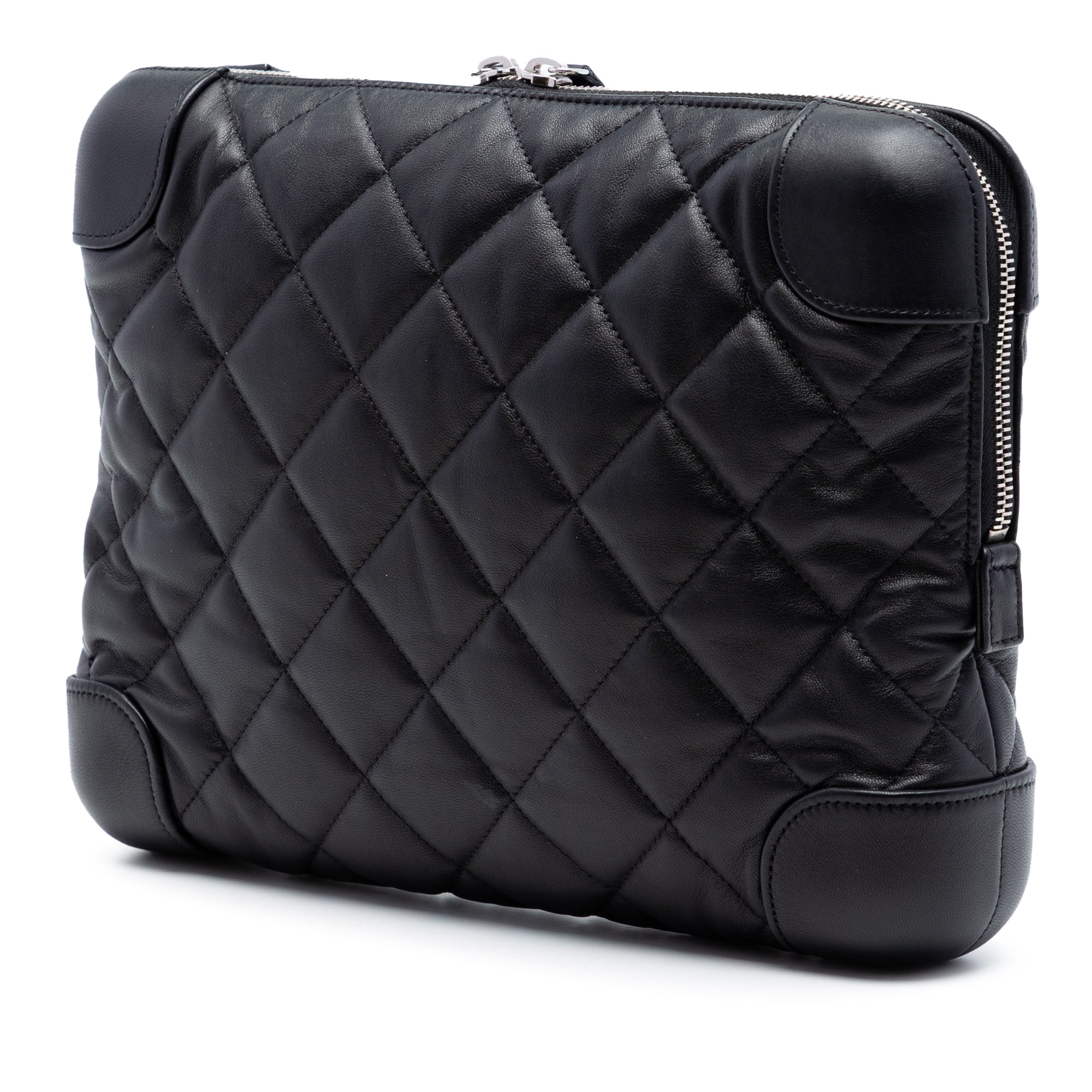 Chanel CC Quilted Lambskin Classic Trunk Case - image 2