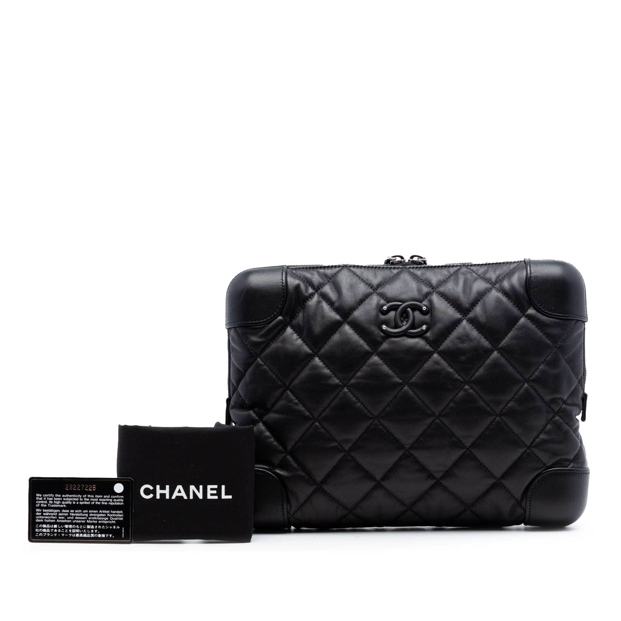 Chanel CC Quilted Lambskin Classic Trunk Case - image 8