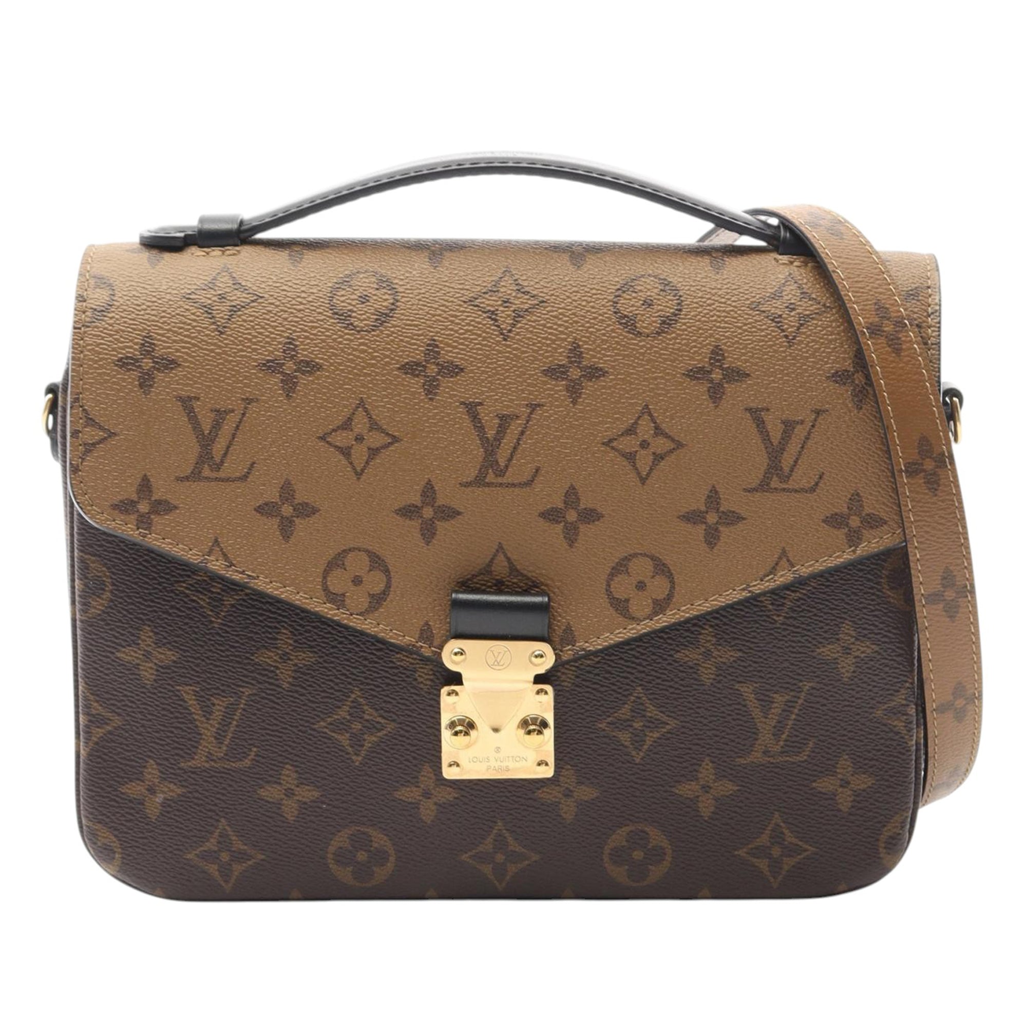 Louis Vuitton LOUIS VUITTON Pochette Metis MM Handbag M44876 Monogram Reverse PVC coated canvas leather Brown Black Used Women - image 1