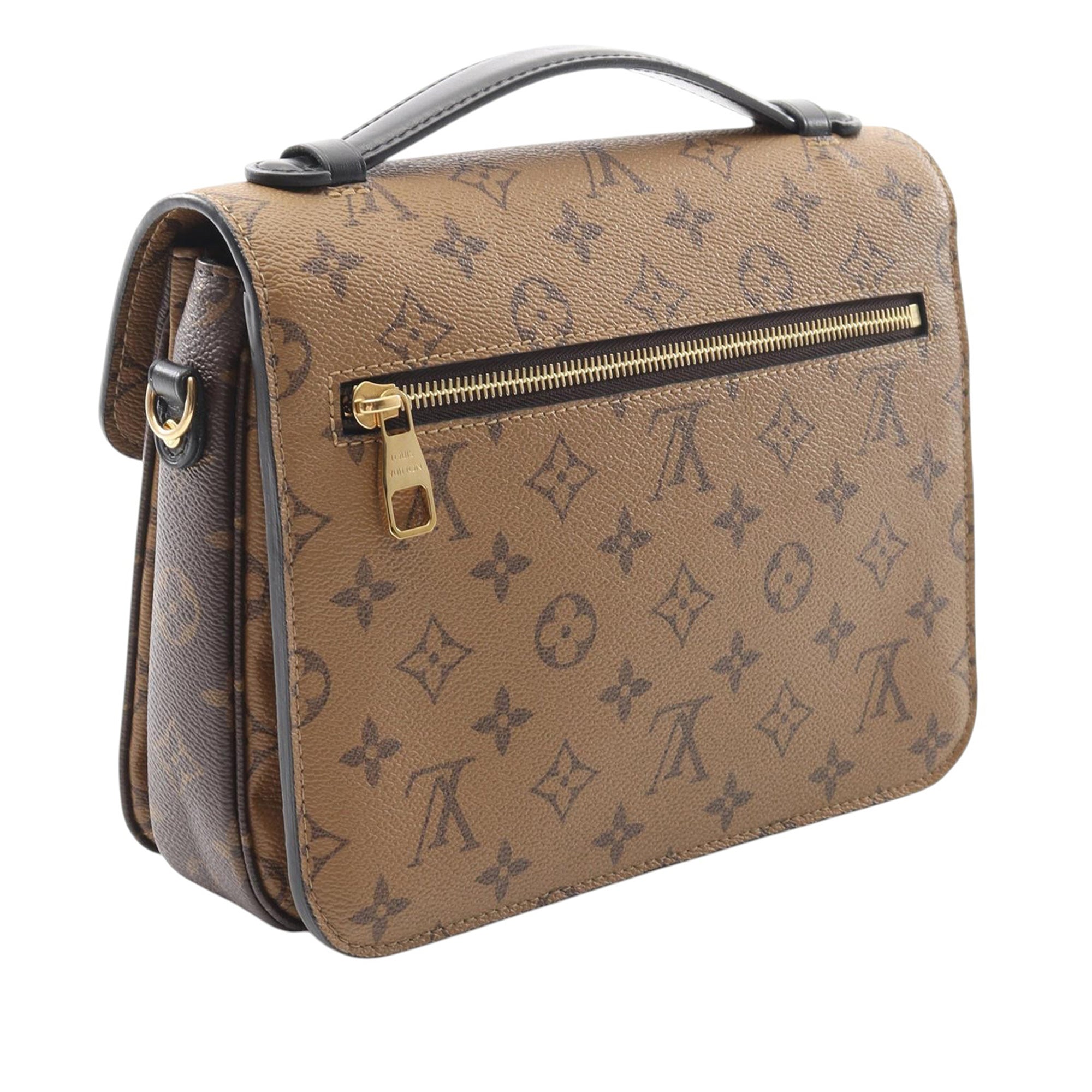 Louis Vuitton LOUIS VUITTON Pochette Metis MM Handbag M44876 Monogram Reverse PVC coated canvas leather Brown Black Used Women - image 2