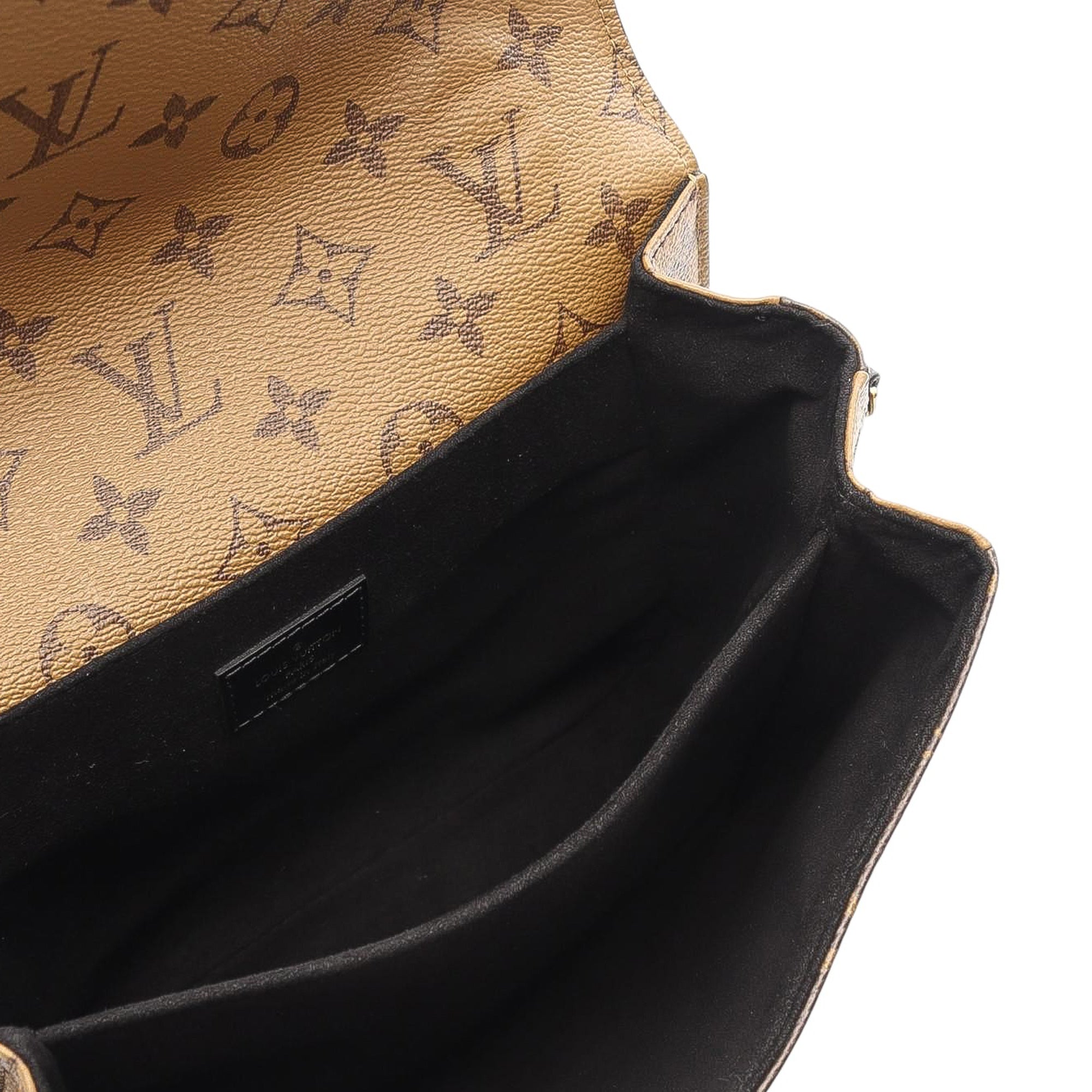 Louis Vuitton LOUIS VUITTON Pochette Metis MM Handbag M44876 Monogram Reverse PVC coated canvas leather Brown Black Used Women - image 3