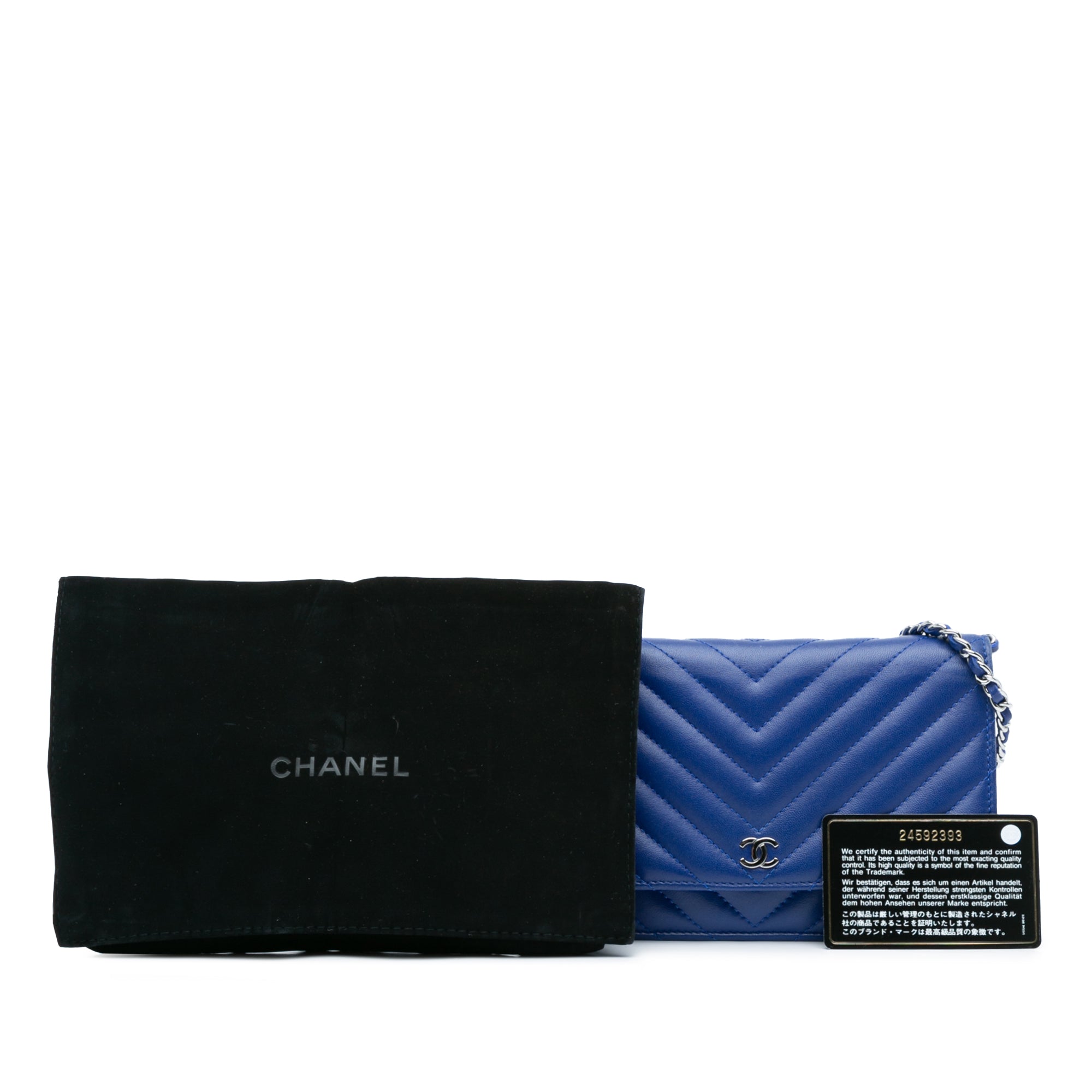 Chanel Lambskin Chevron Trendy Wallet On Chain - image 10