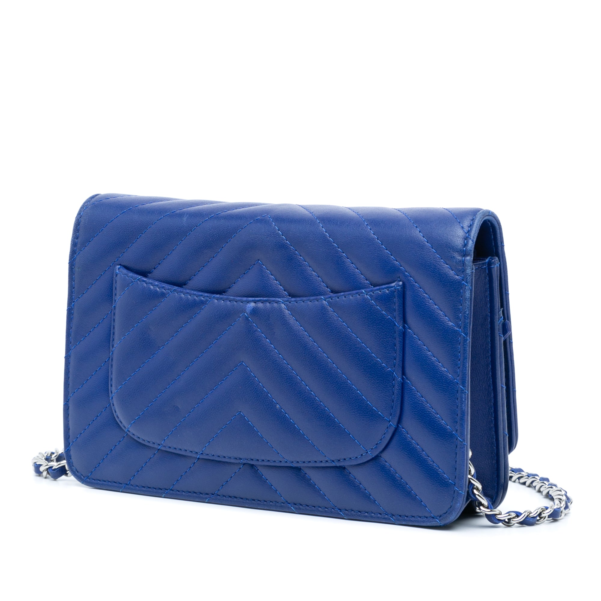 Chanel Lambskin Chevron Trendy Wallet On Chain - image 2