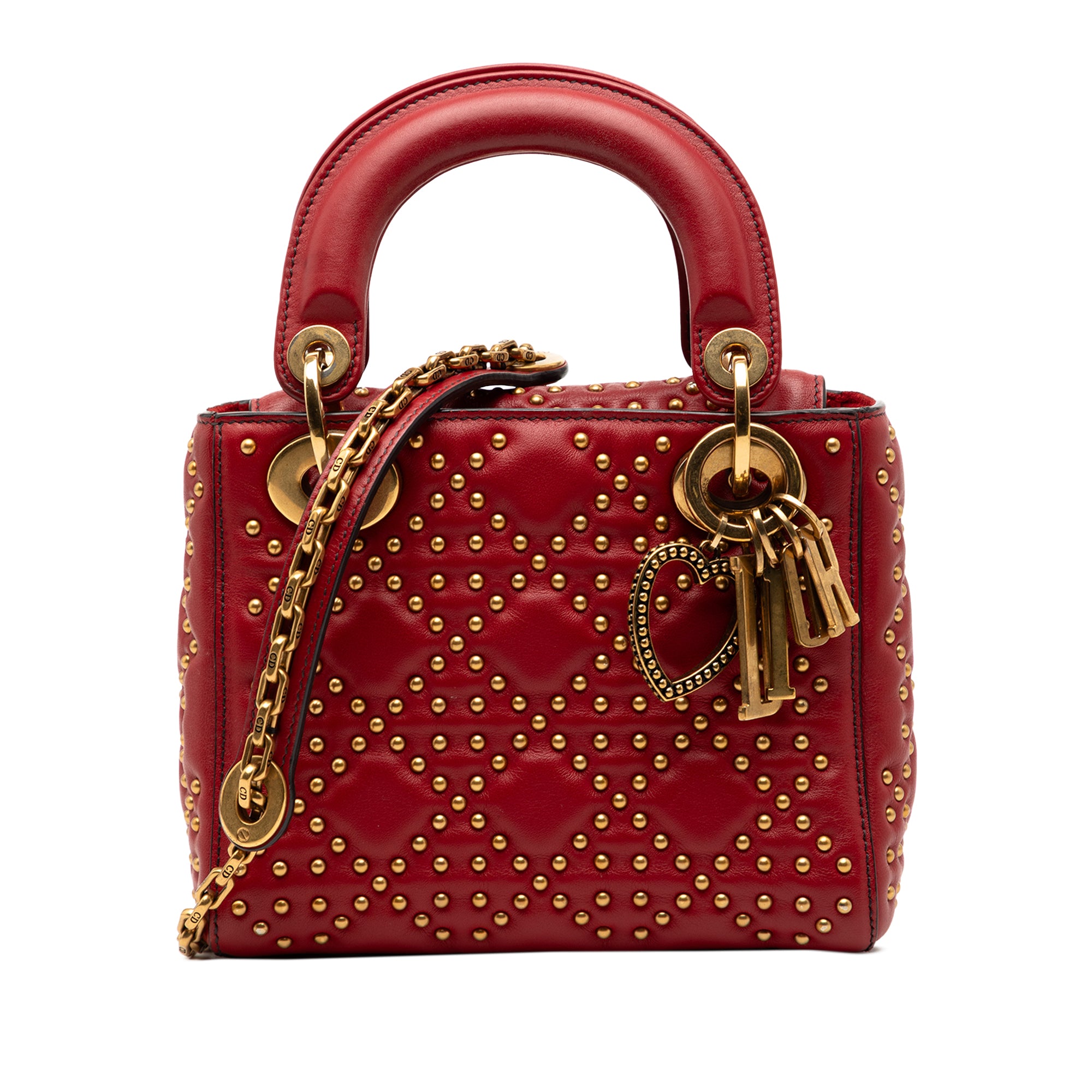 Dior Mini Lambskin Cannage Studded Supple Lady Dior - image 1