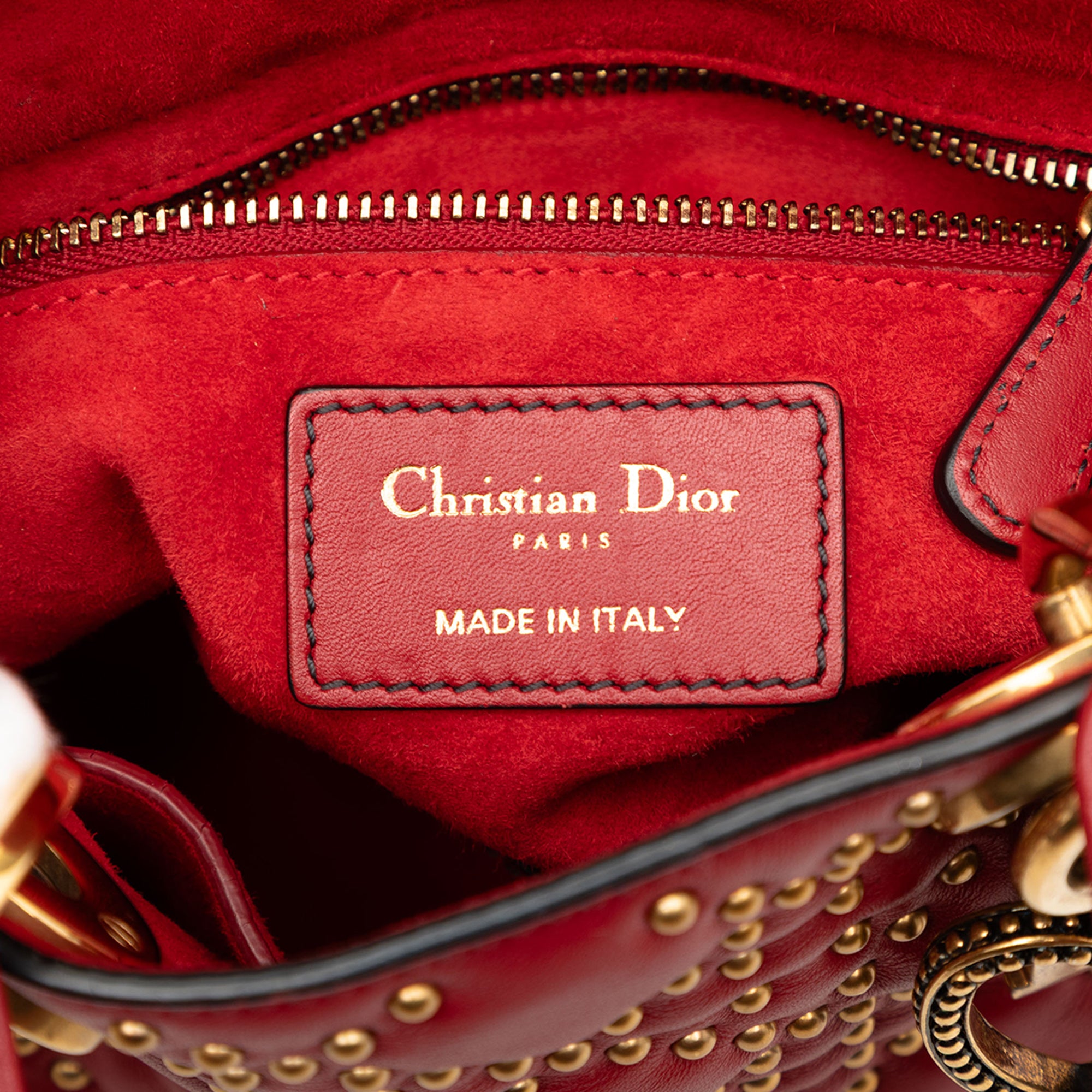 Dior Mini Lambskin Cannage Studded Supple Lady Dior - image 5