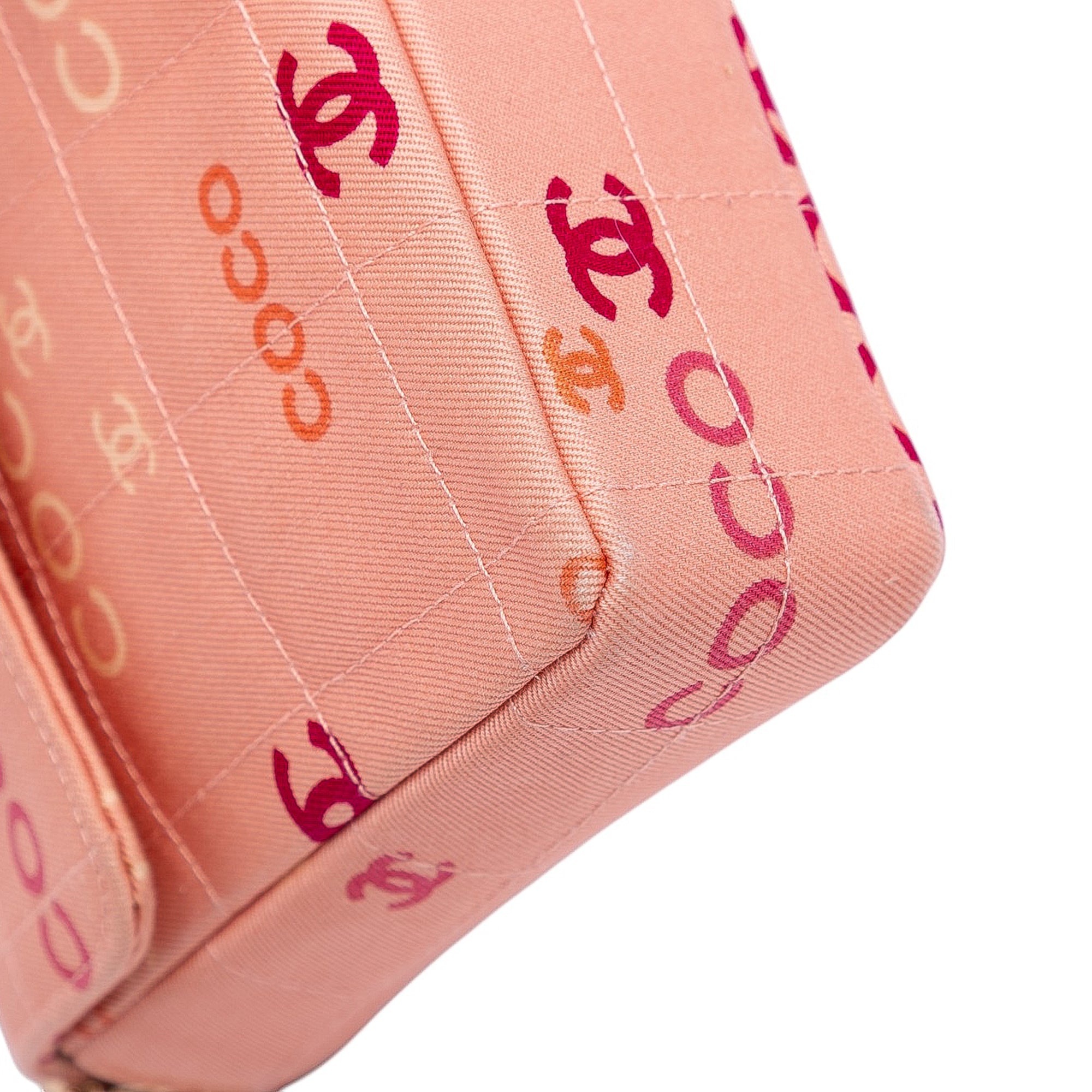 Chanel CC Chocolate Bar Canvas Logo East West Flap - image 8