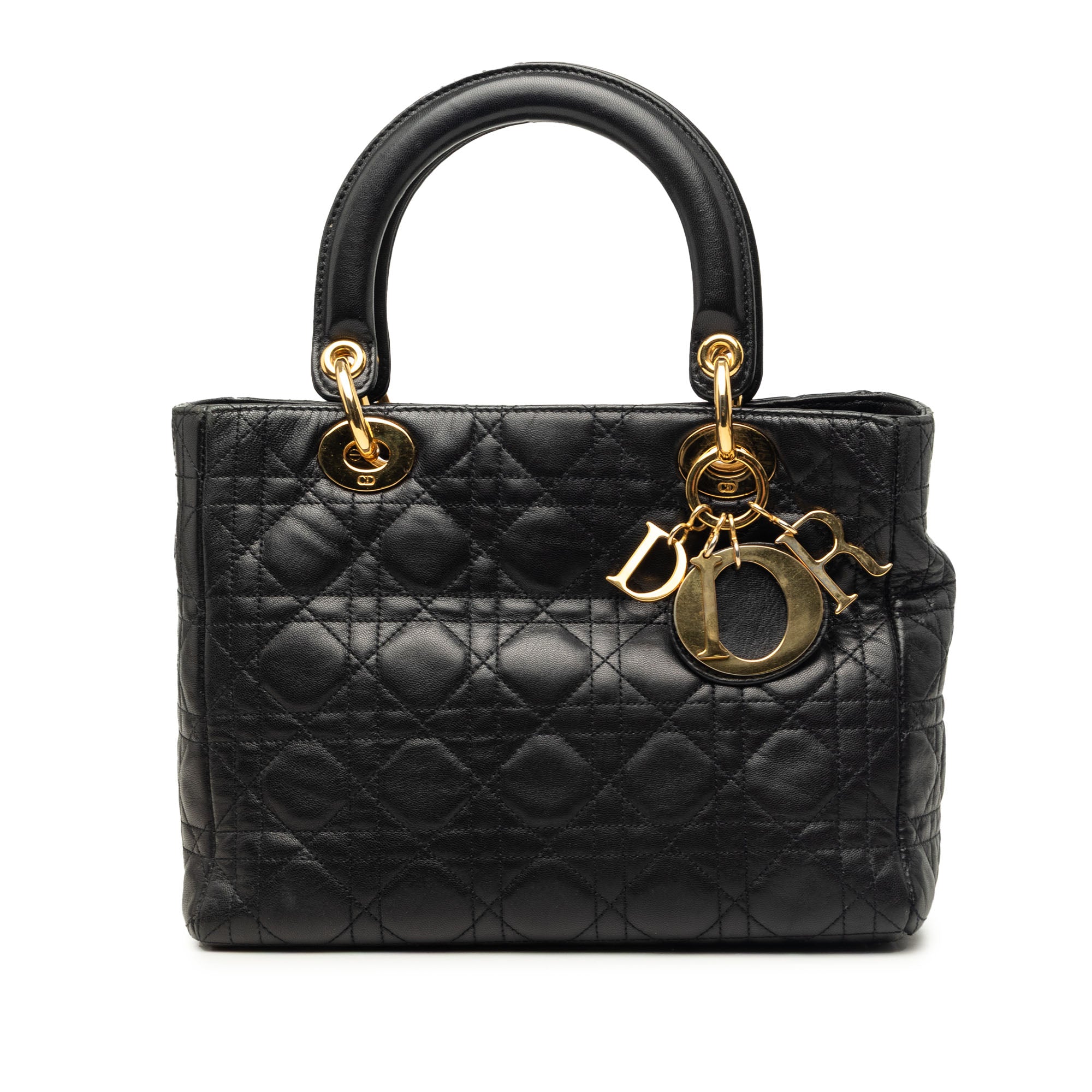 Dior Medium Lambskin Cannage Lady Dior - image 1
