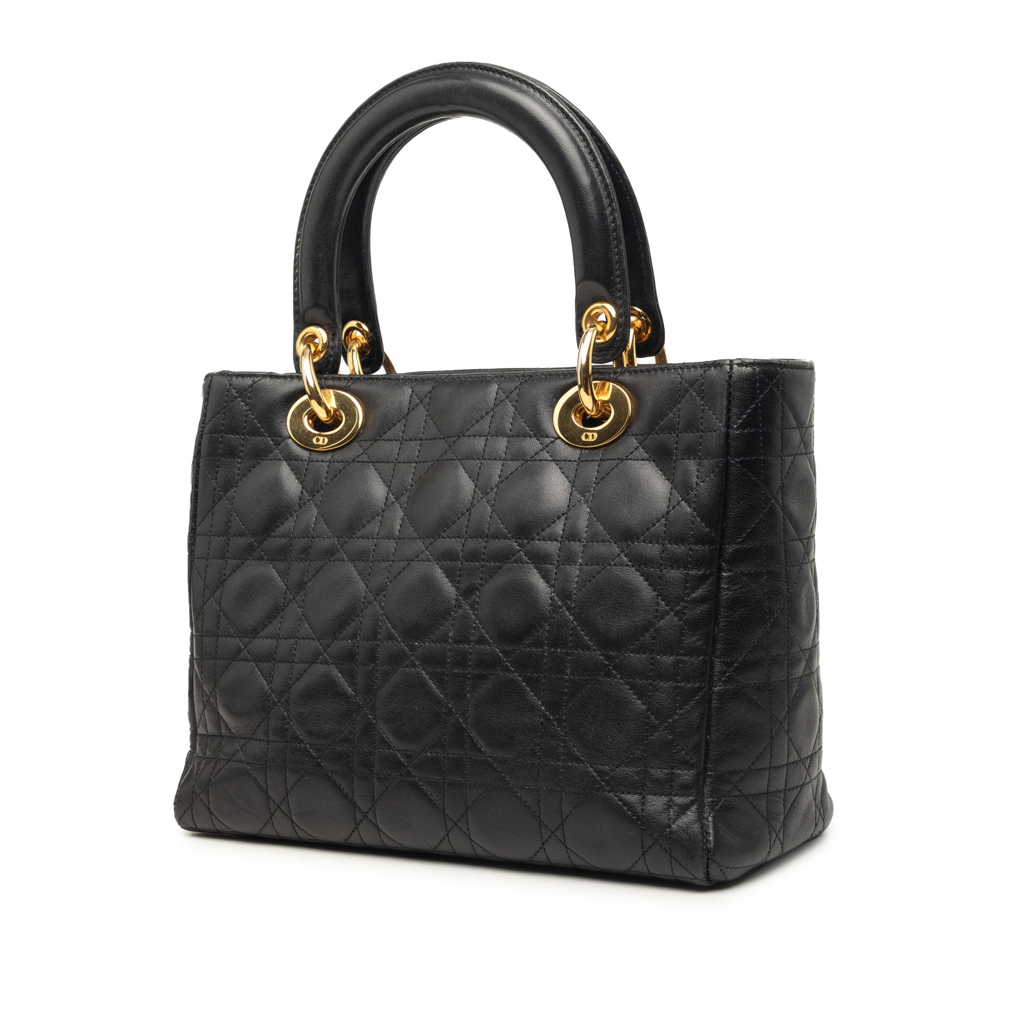 Dior Medium Lambskin Cannage Lady Dior - image 2