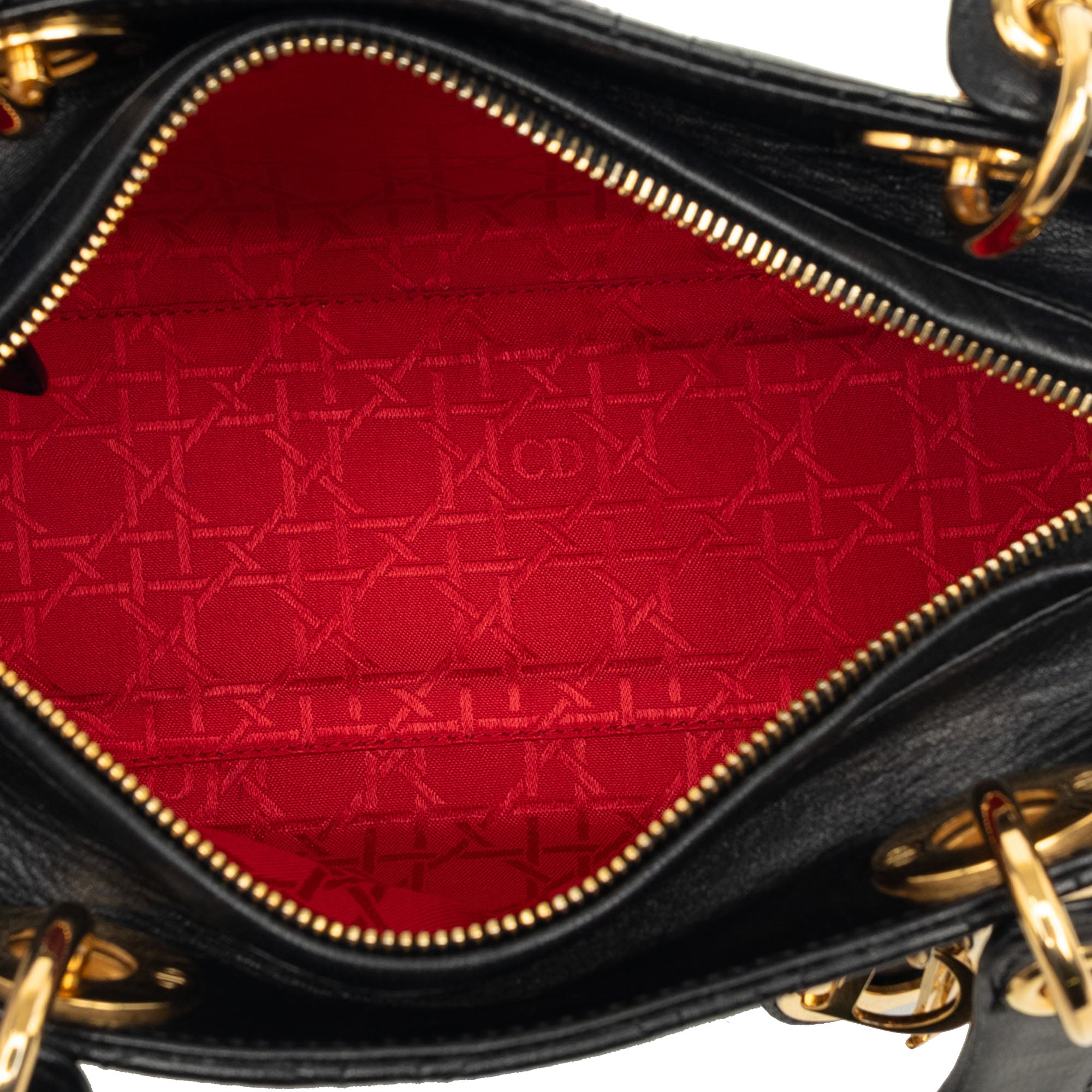 Dior Medium Lambskin Cannage Lady Dior - image 4