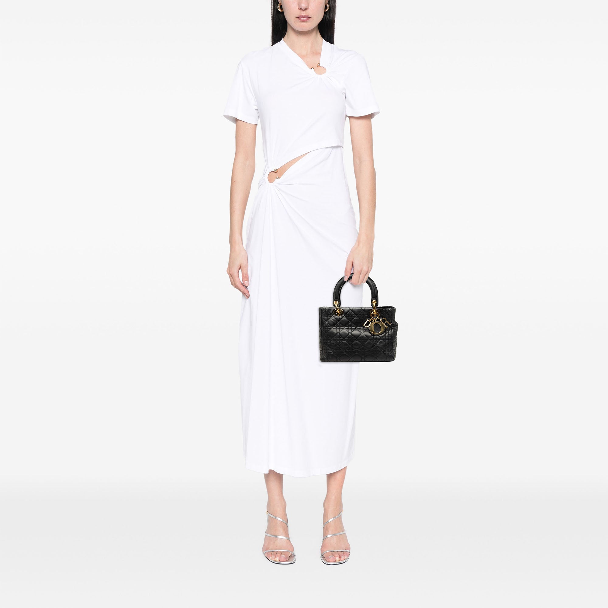 Dior Medium Lambskin Cannage Lady Dior - image 6