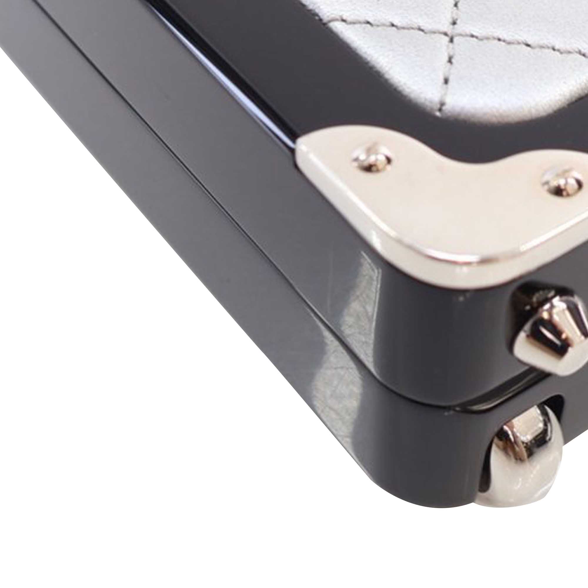 Chanel Acrylic and Lambskin Evening In The Air CC Trolley Minaudiere Clutch on Chain - image 11