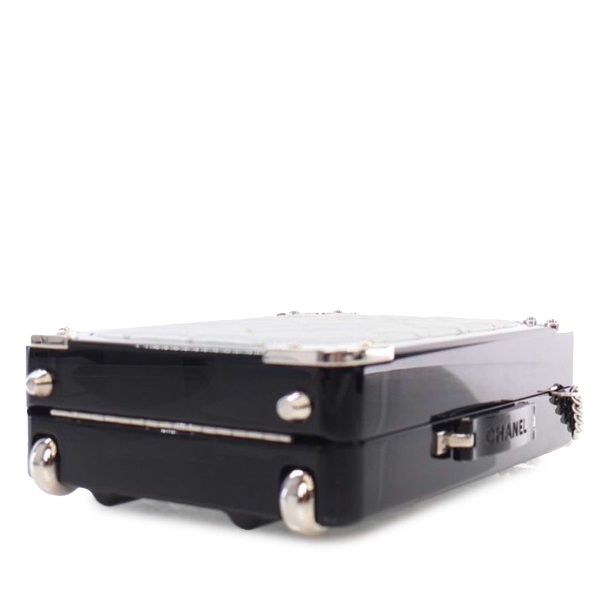 Chanel Acrylic and Lambskin Evening In The Air CC Trolley Minaudiere Clutch on Chain - image 6