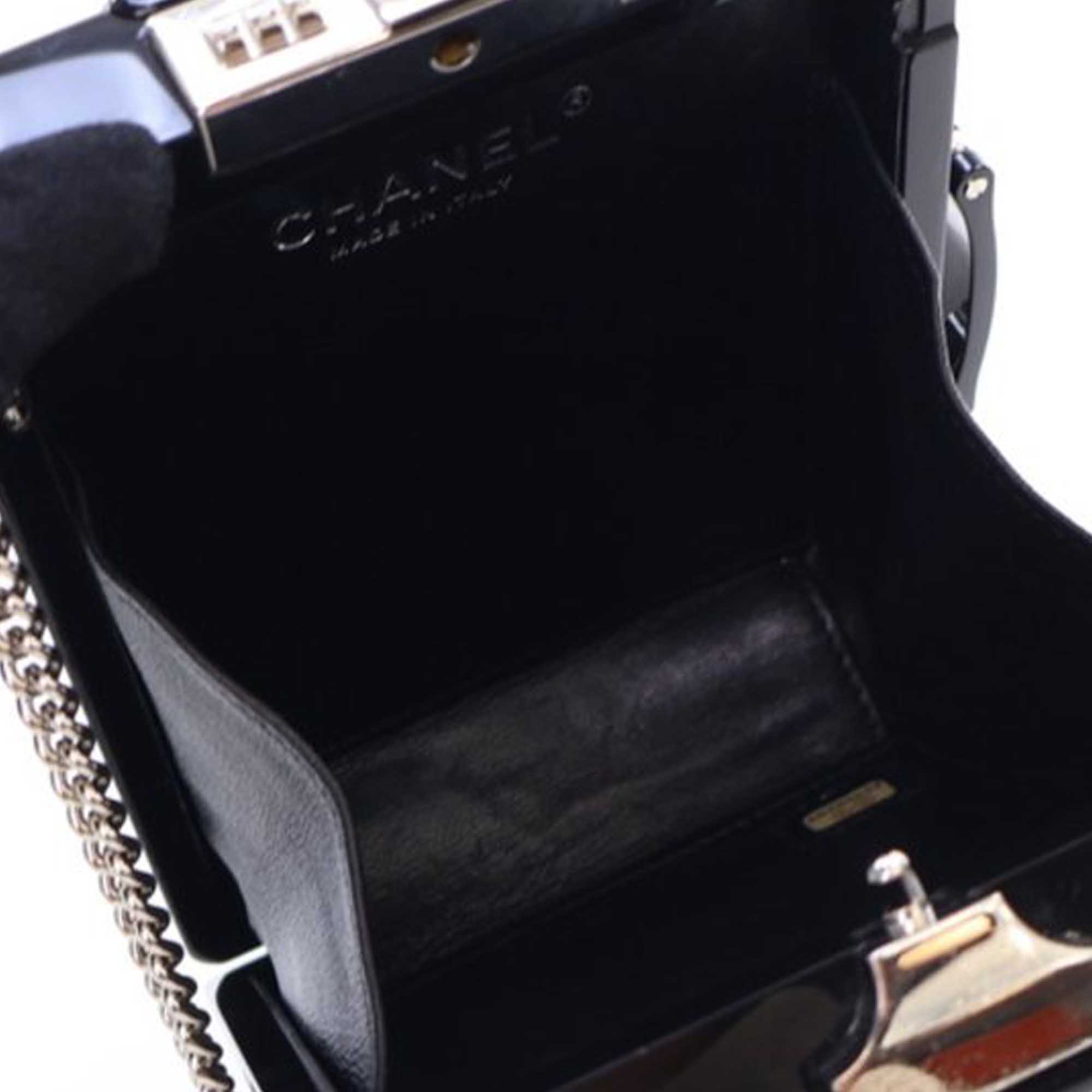 Chanel Acrylic and Lambskin Evening In The Air CC Trolley Minaudiere Clutch on Chain - image 9