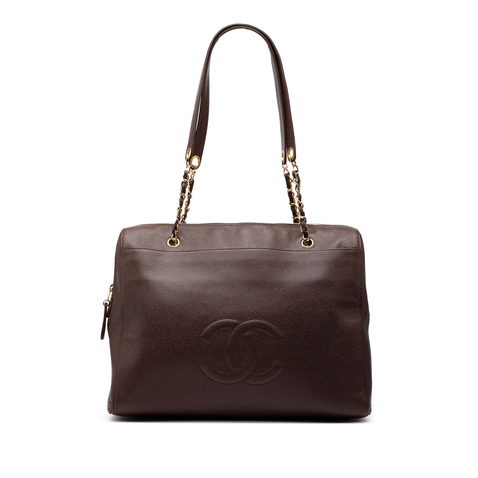 Chanel CC Caviar Chain Zip Tote - image 1