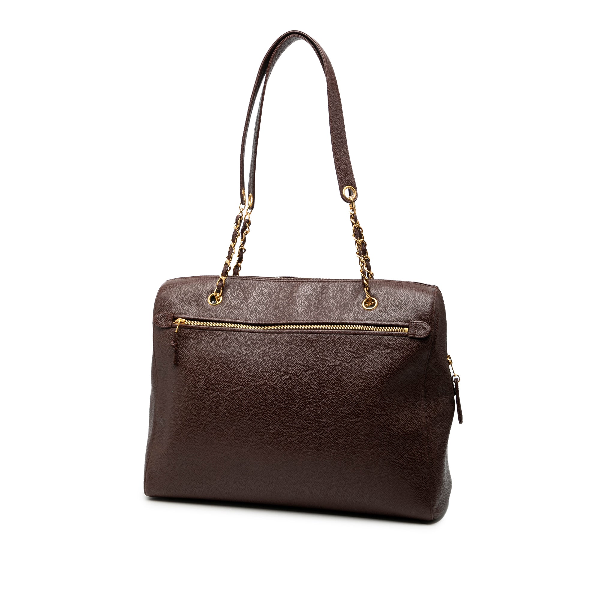 Chanel CC Caviar Chain Zip Tote - image 2