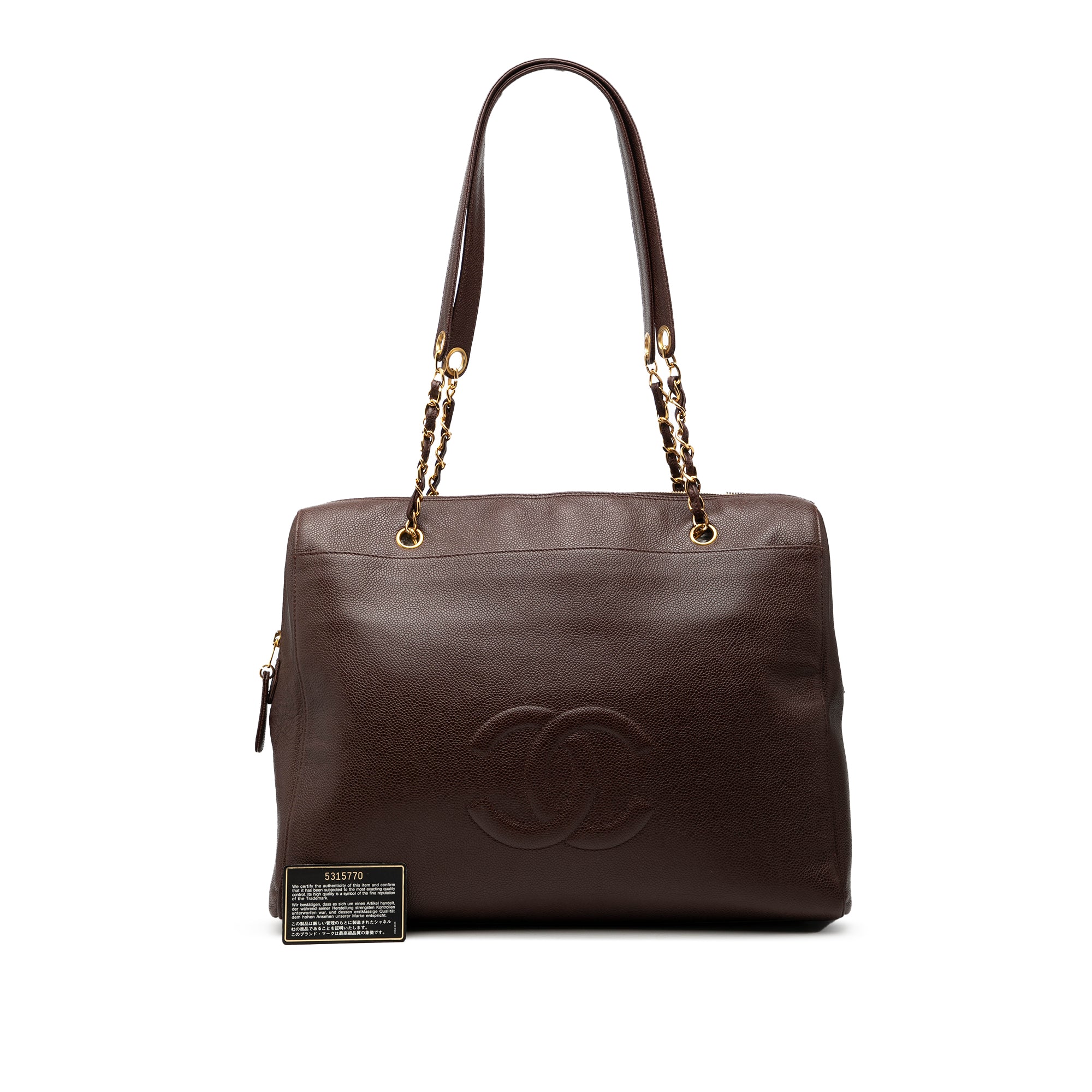 Chanel CC Caviar Chain Zip Tote - image 8