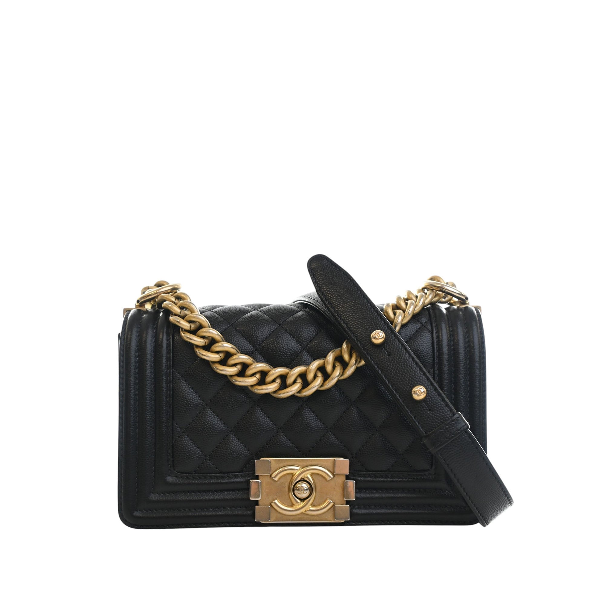 Chanel Small Quilted Caviar Boy Flap - image 1