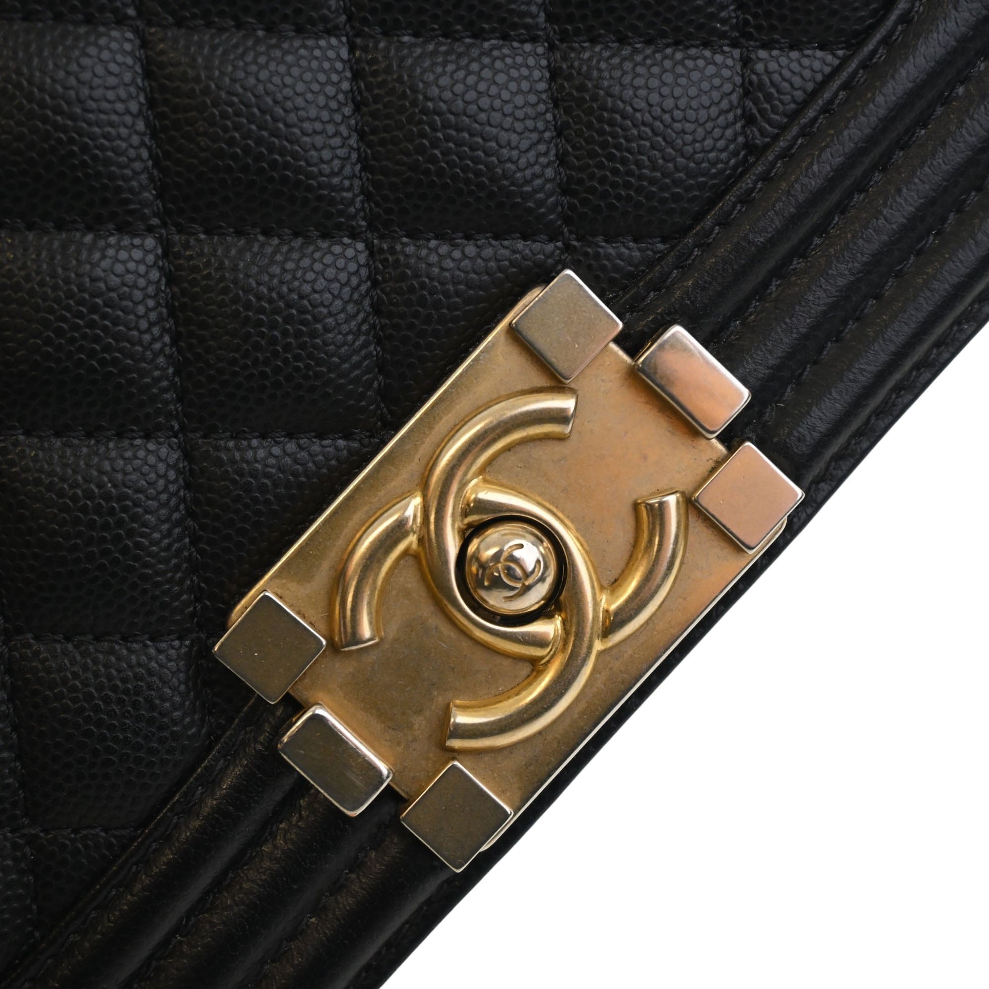 Chanel Small Quilted Caviar Boy Flap - image 6