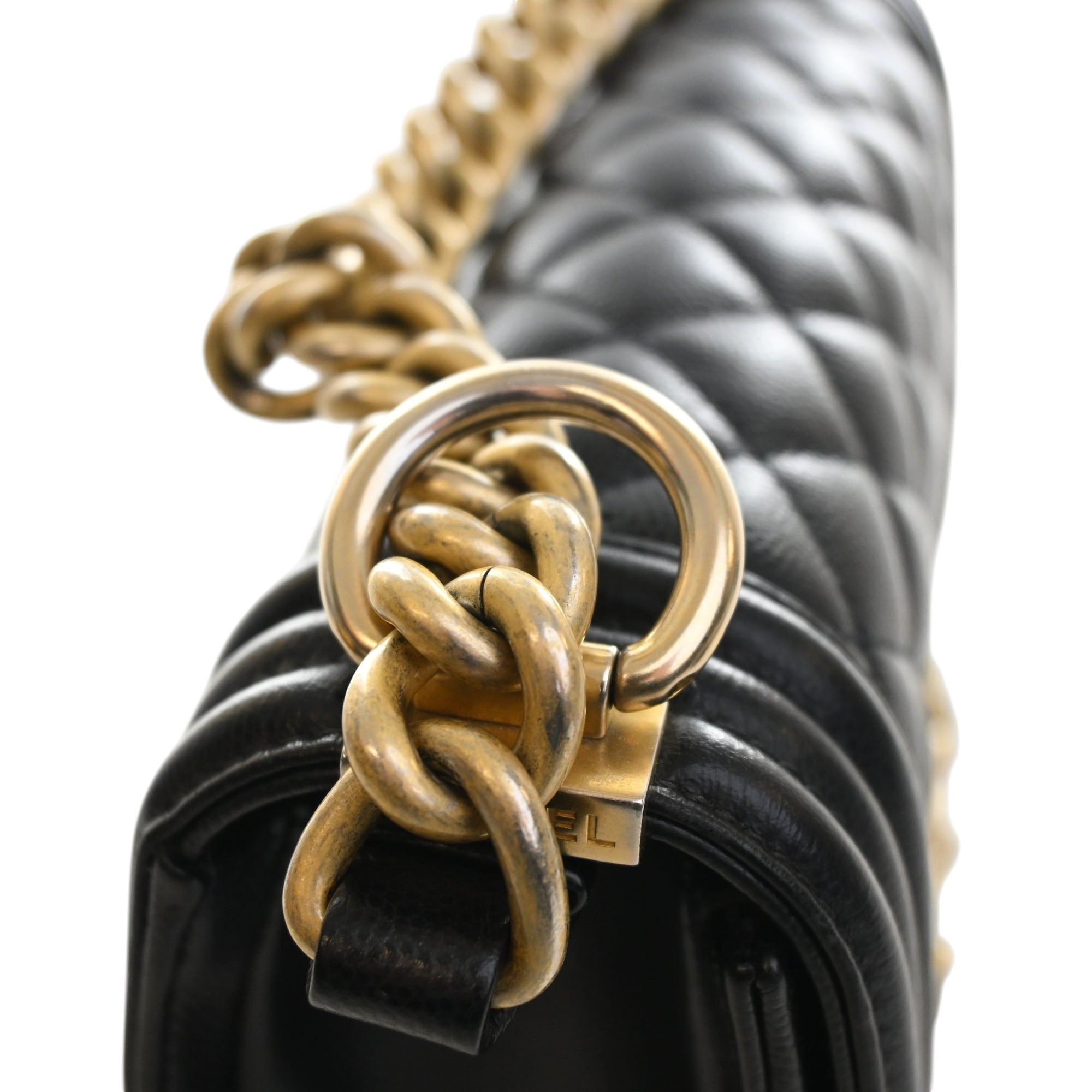 Chanel Small Quilted Caviar Boy Flap - image 7