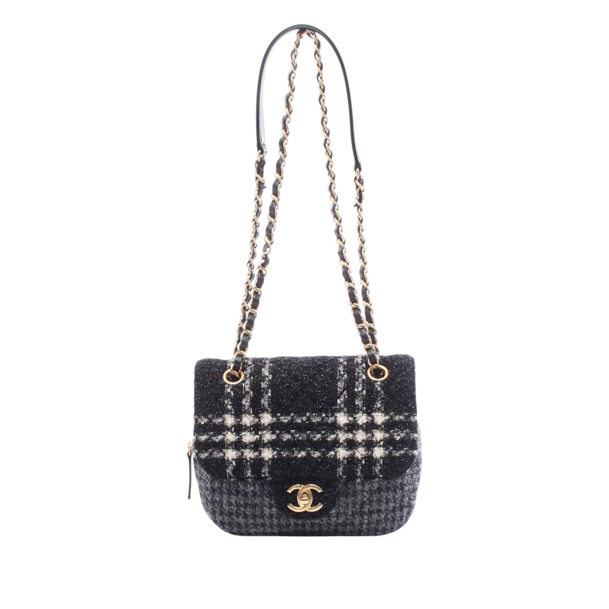 Chanel Small CC Wool Tweed Flap - image 1