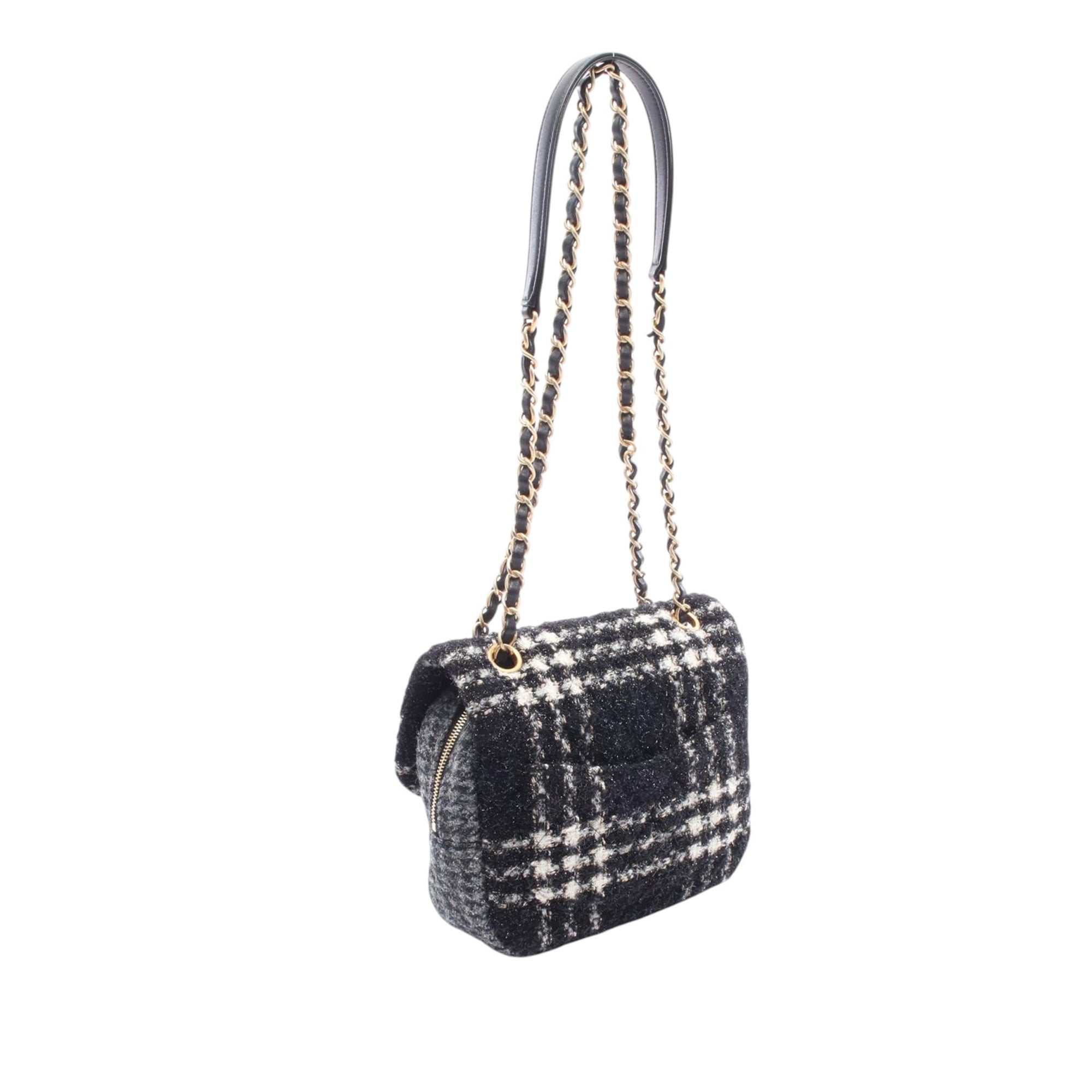 Chanel Small CC Wool Tweed Flap - image 2