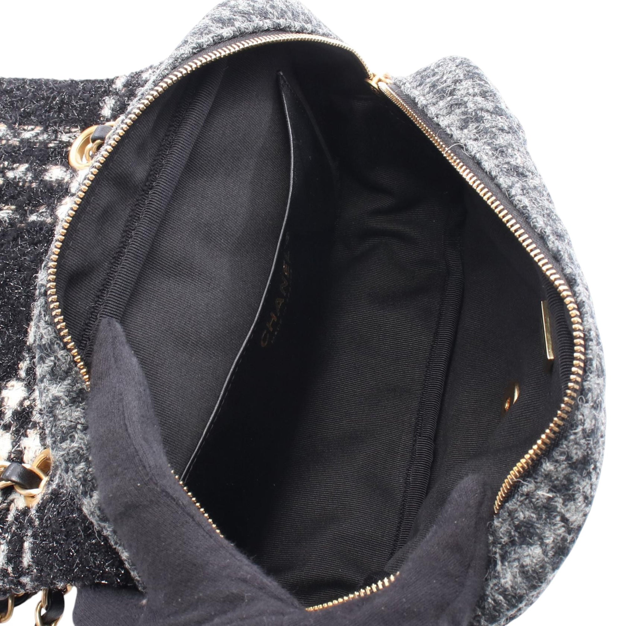 Chanel Small CC Wool Tweed Flap - image 3