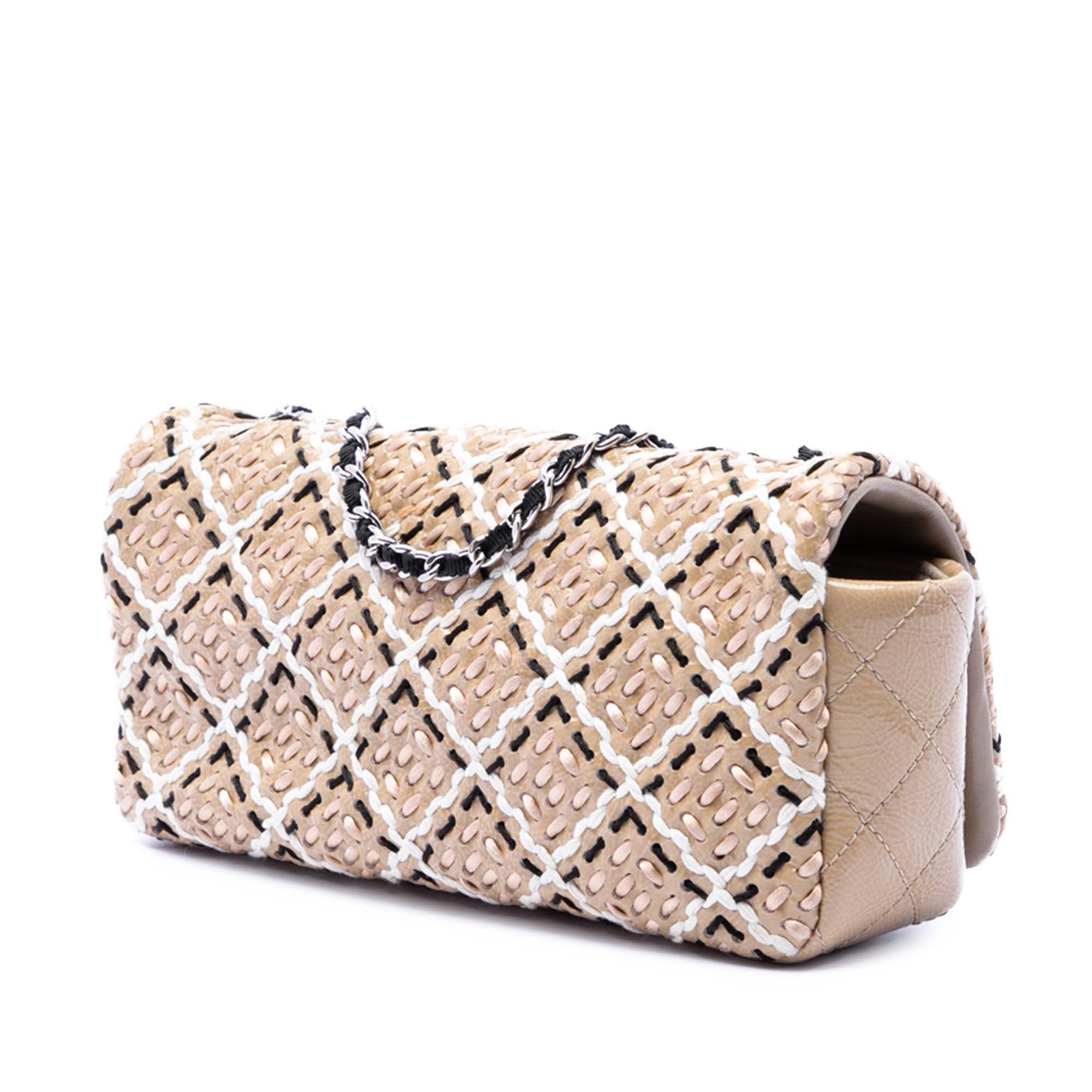 Chanel CC Patent Woven Stitch Full Flap - image 2