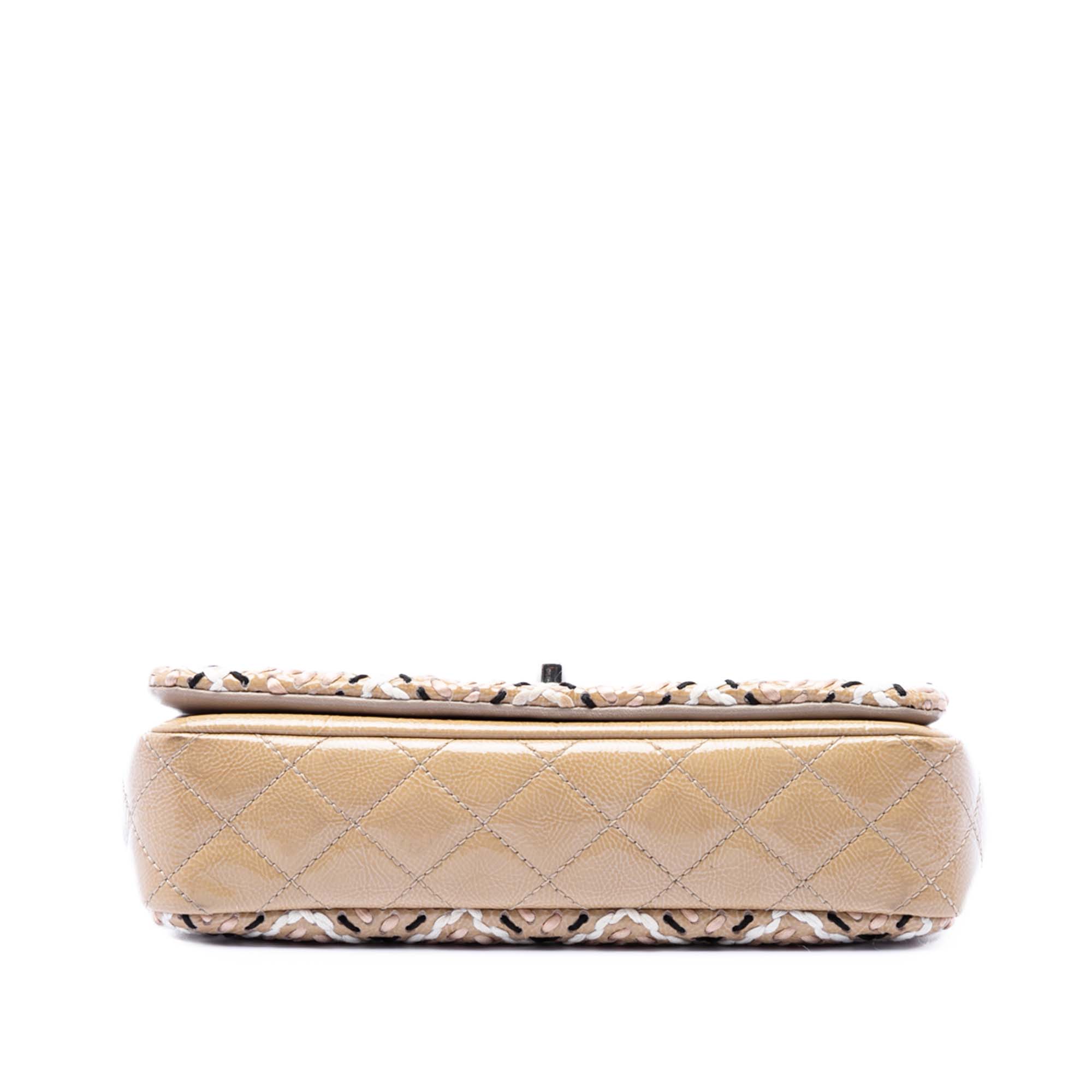 Chanel CC Patent Woven Stitch Full Flap - image 3