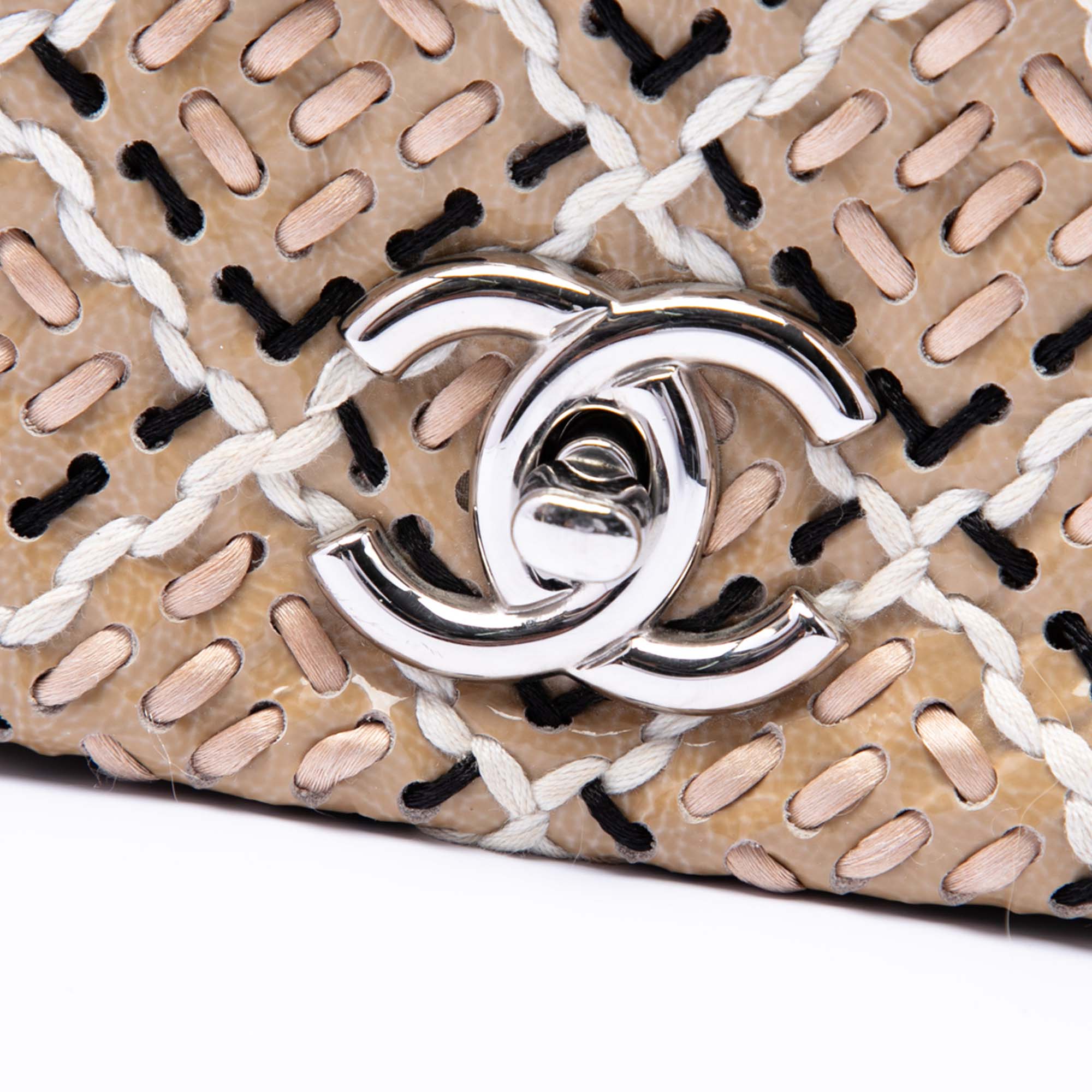 Chanel CC Patent Woven Stitch Full Flap - image 5
