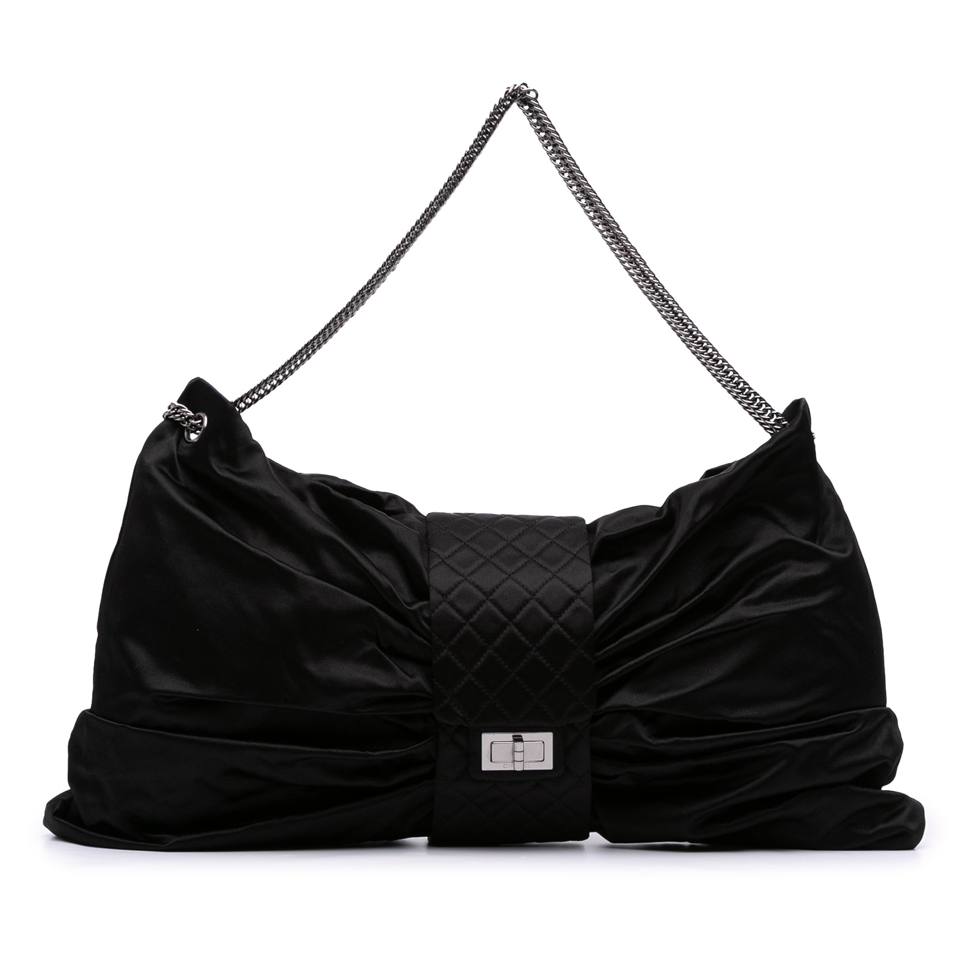 Chanel Large Satin Bow Mademoiselle Shoulder Bag - image 1