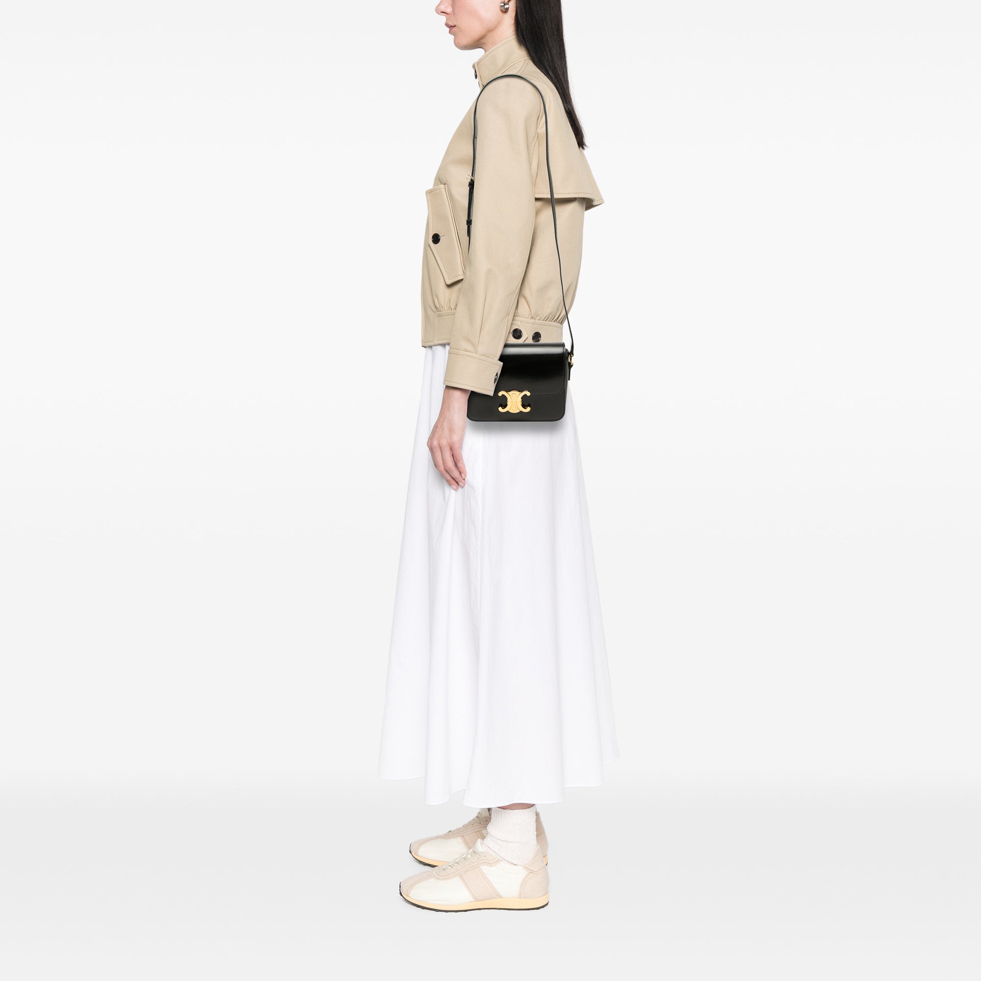Celine Teen Shiny Calfskin Triomphe Crossbody - image 6