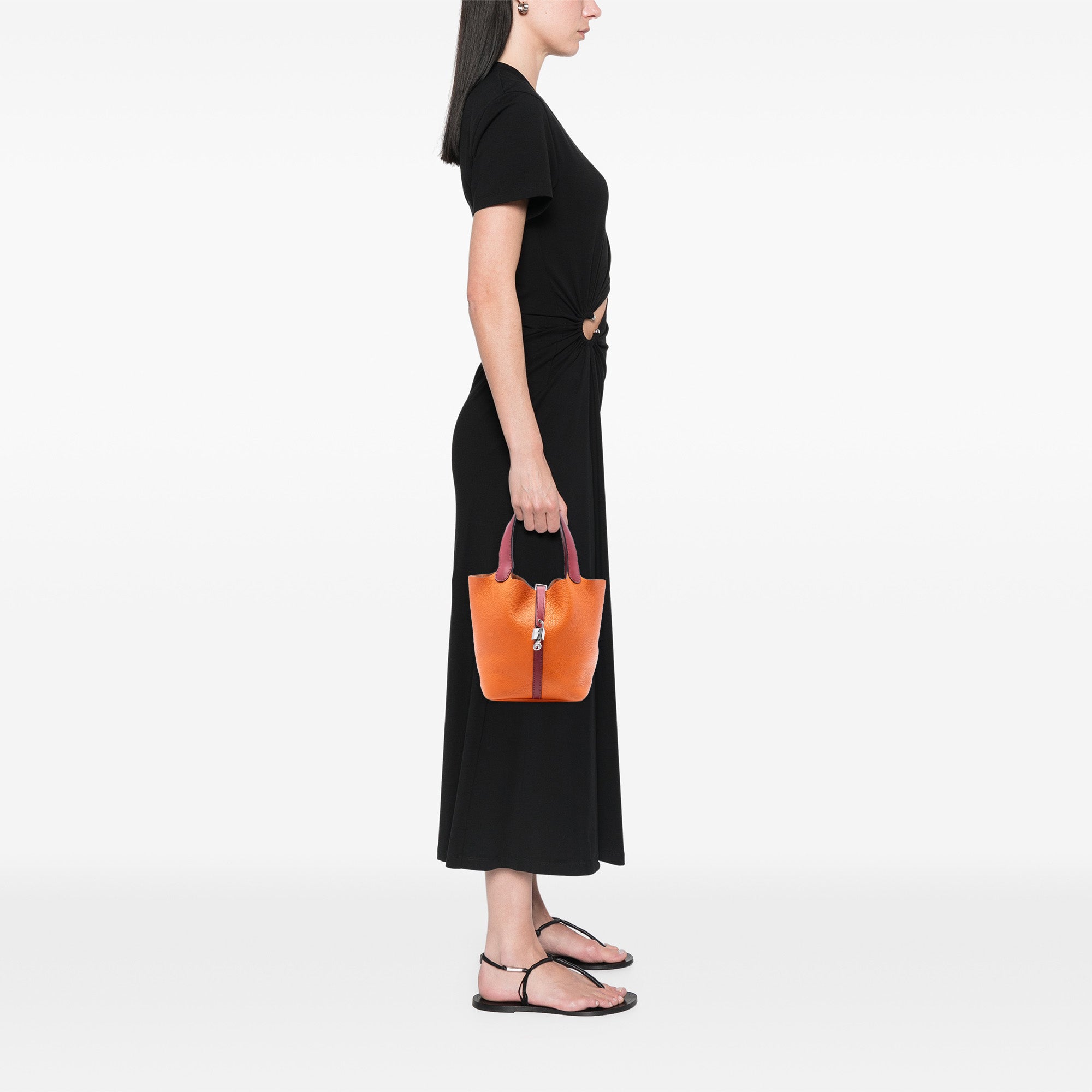 Hermès Bicolor Clemence and Swift Picotin Lock 22 - image 7