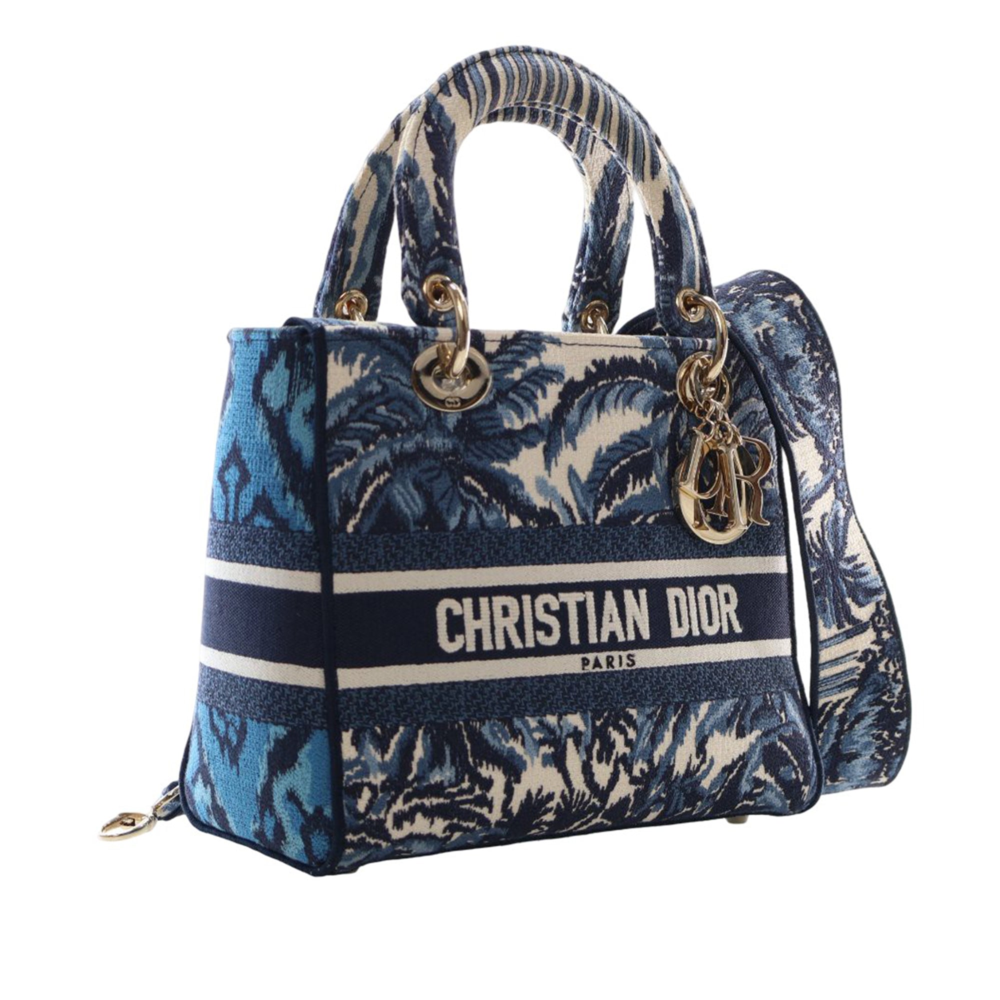 Dior Medium Embroidered Canvas Palm Tree Toile De Jouy Lady D Lite - image 3