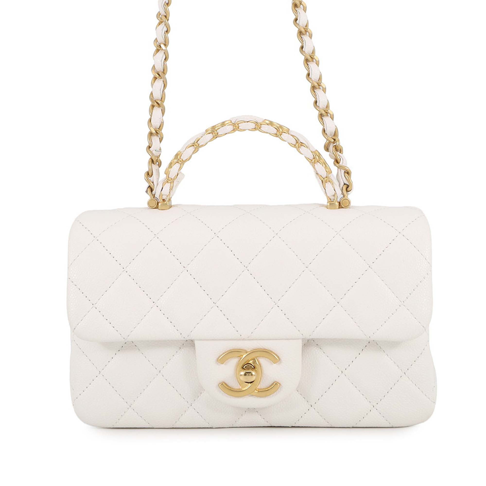 Chanel Mini CC Quilted Caviar Handy Flap - image 1