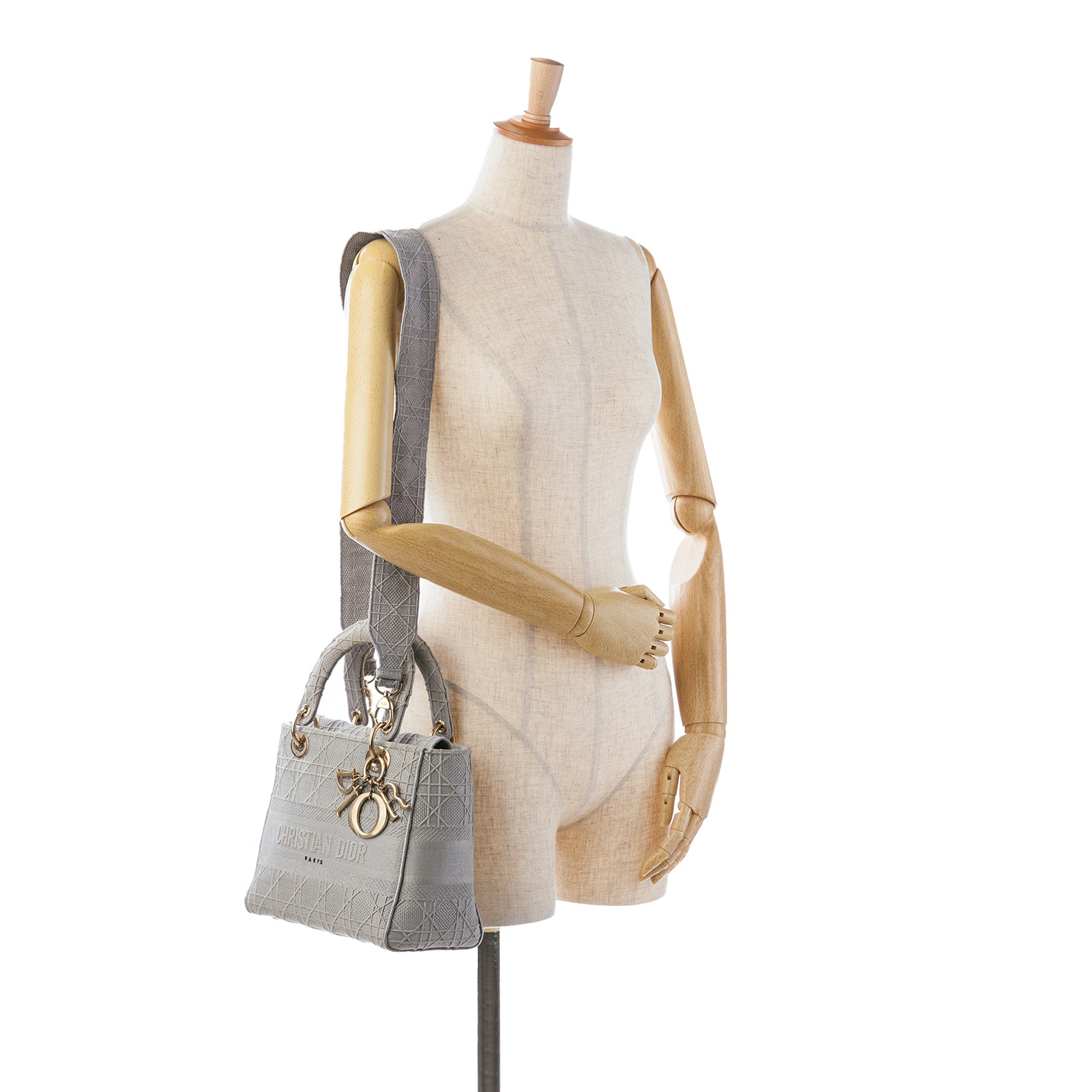 Dior Medium Embroidered Canvas Cannage Lady D Lite - image 10