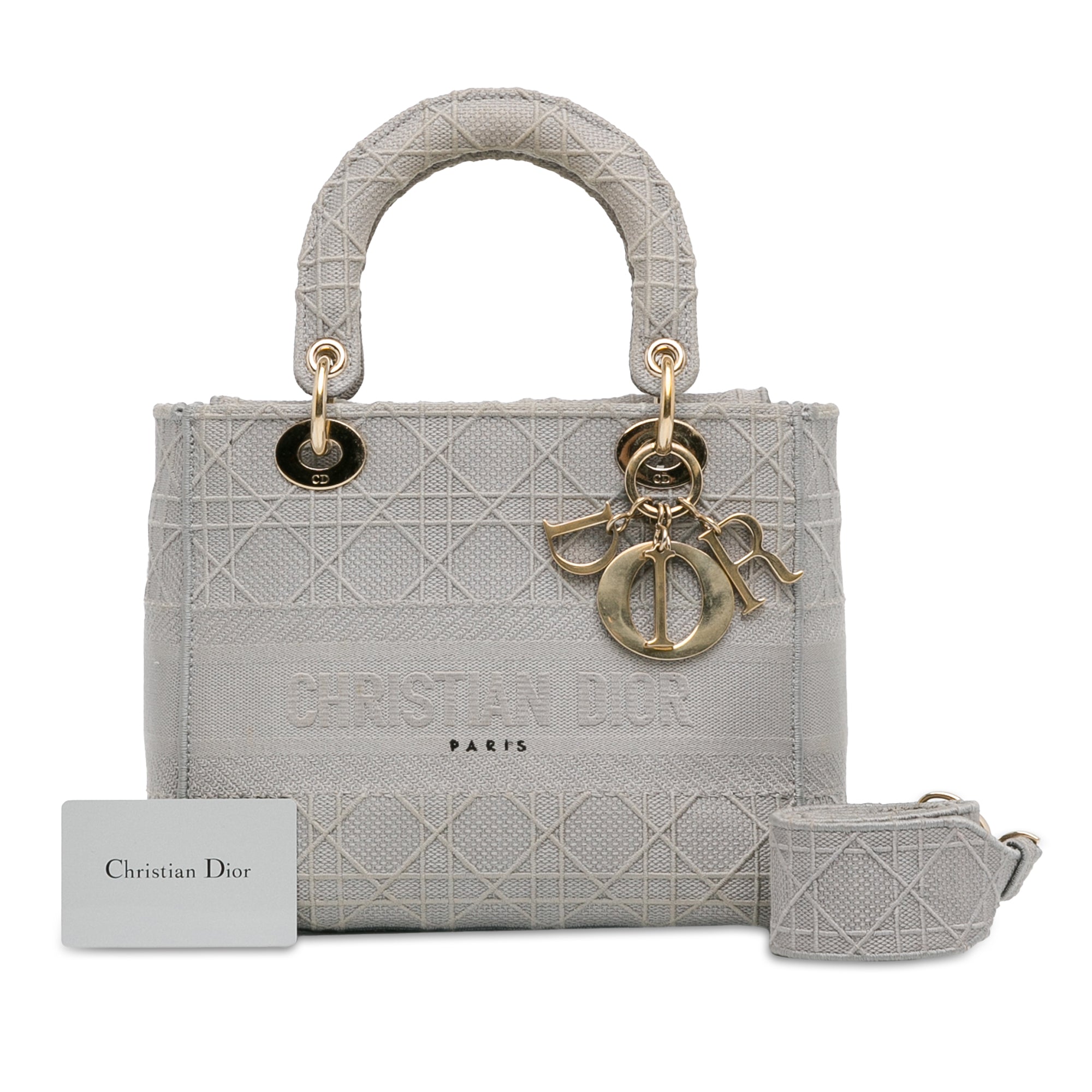 Dior Medium Embroidered Canvas Cannage Lady D Lite - image 11