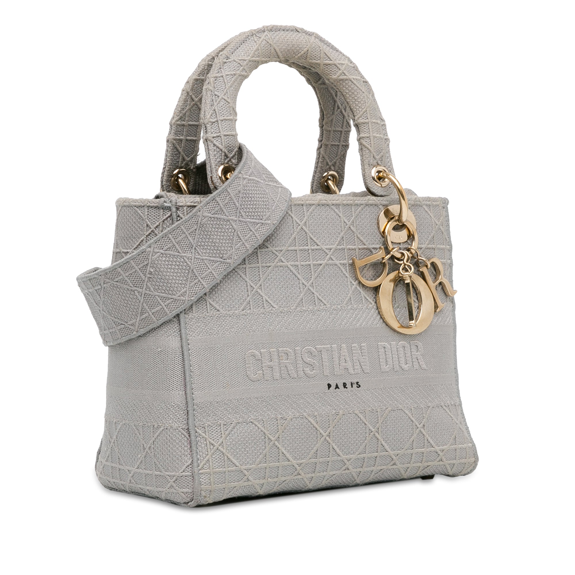 Dior Medium Embroidered Canvas Cannage Lady D Lite - image 2