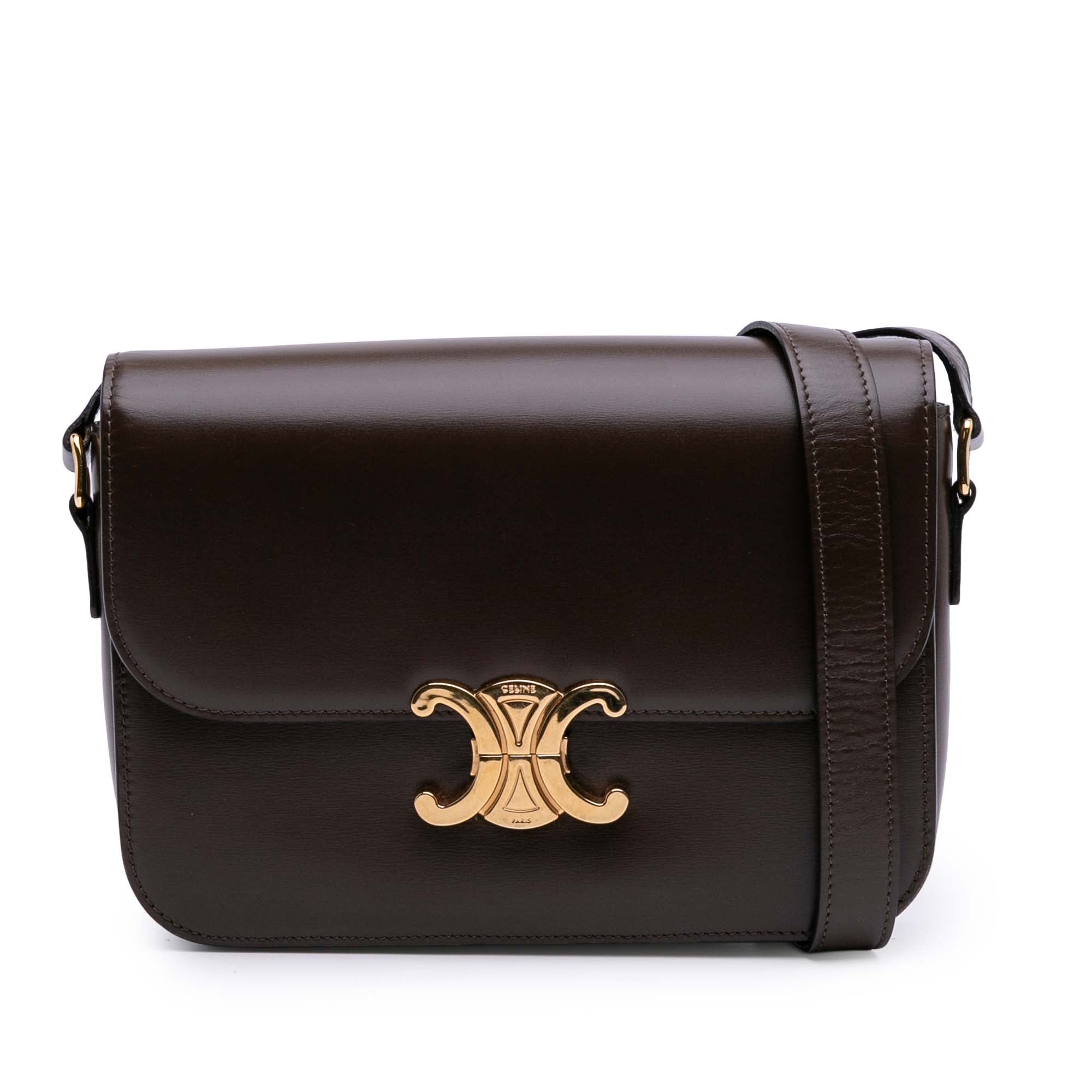 Celine Classique Shiny Calfskin Triomphe Crossbody - image 1