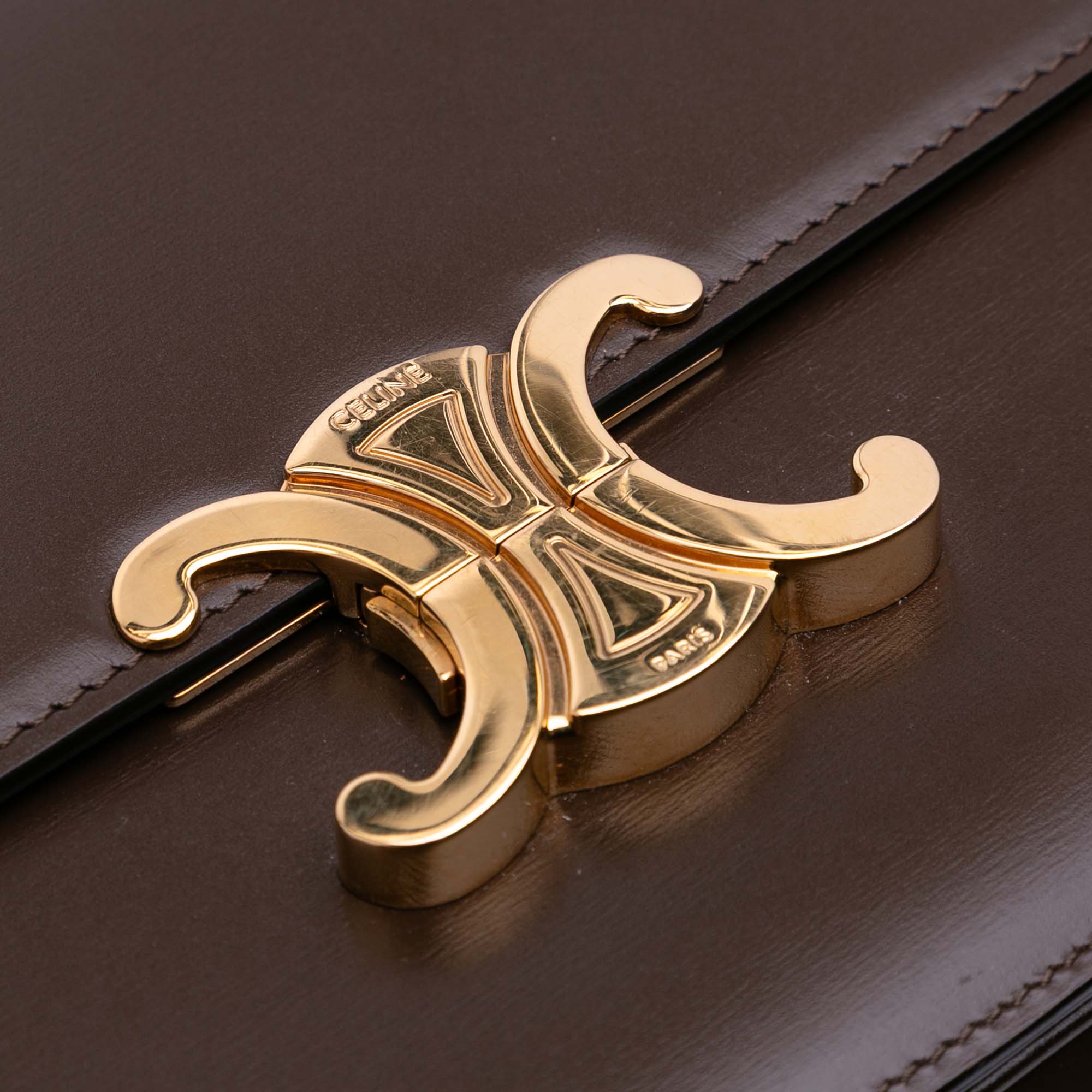 Celine Classique Shiny Calfskin Triomphe Crossbody - image 5